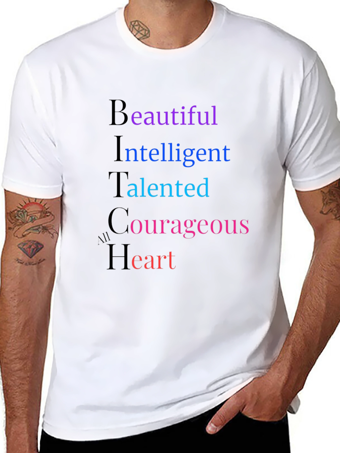 Empowering Womens BITCh Acronym T-Shirt