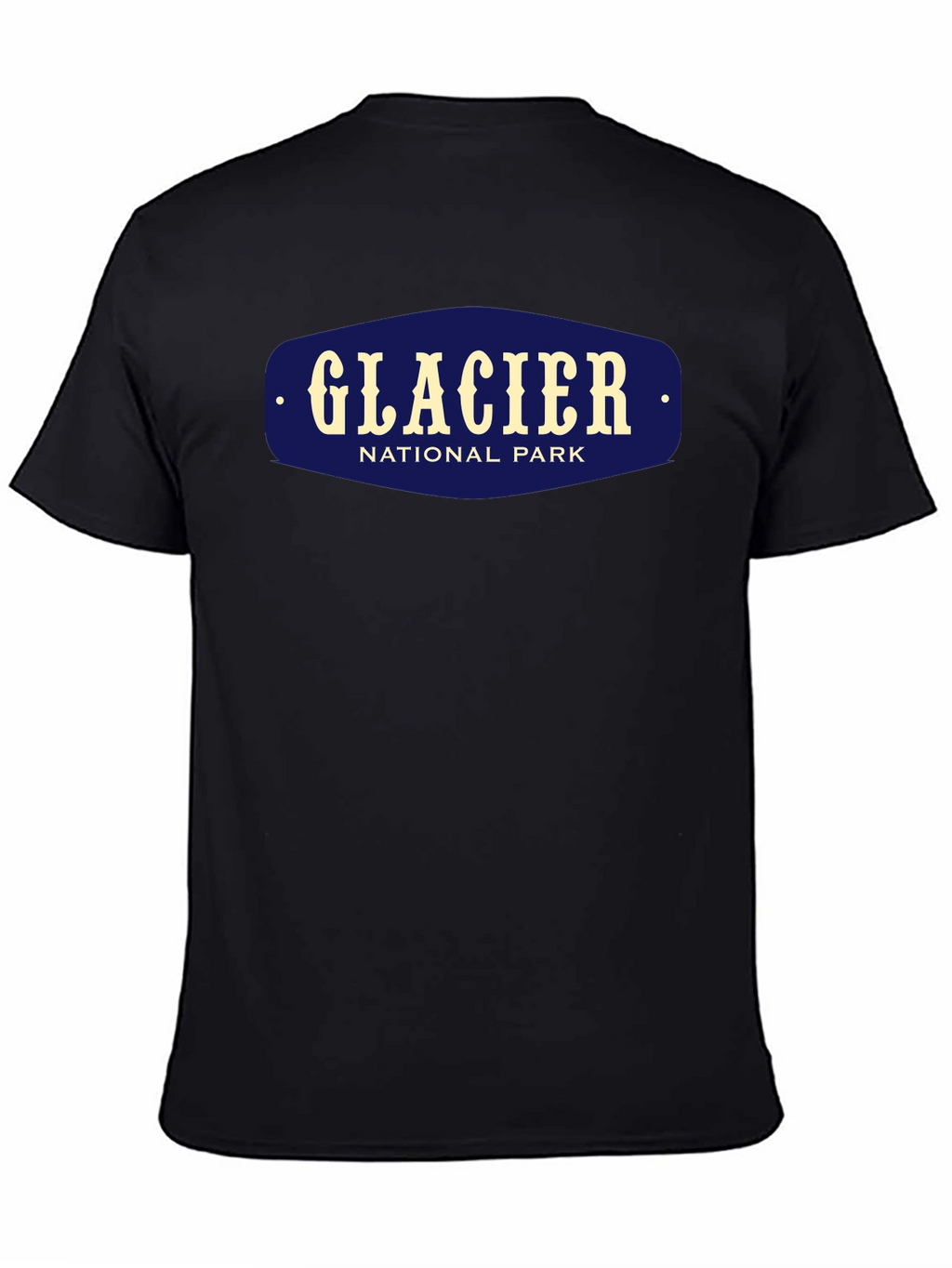 Glacier National Park Black Graphic T-Shirt