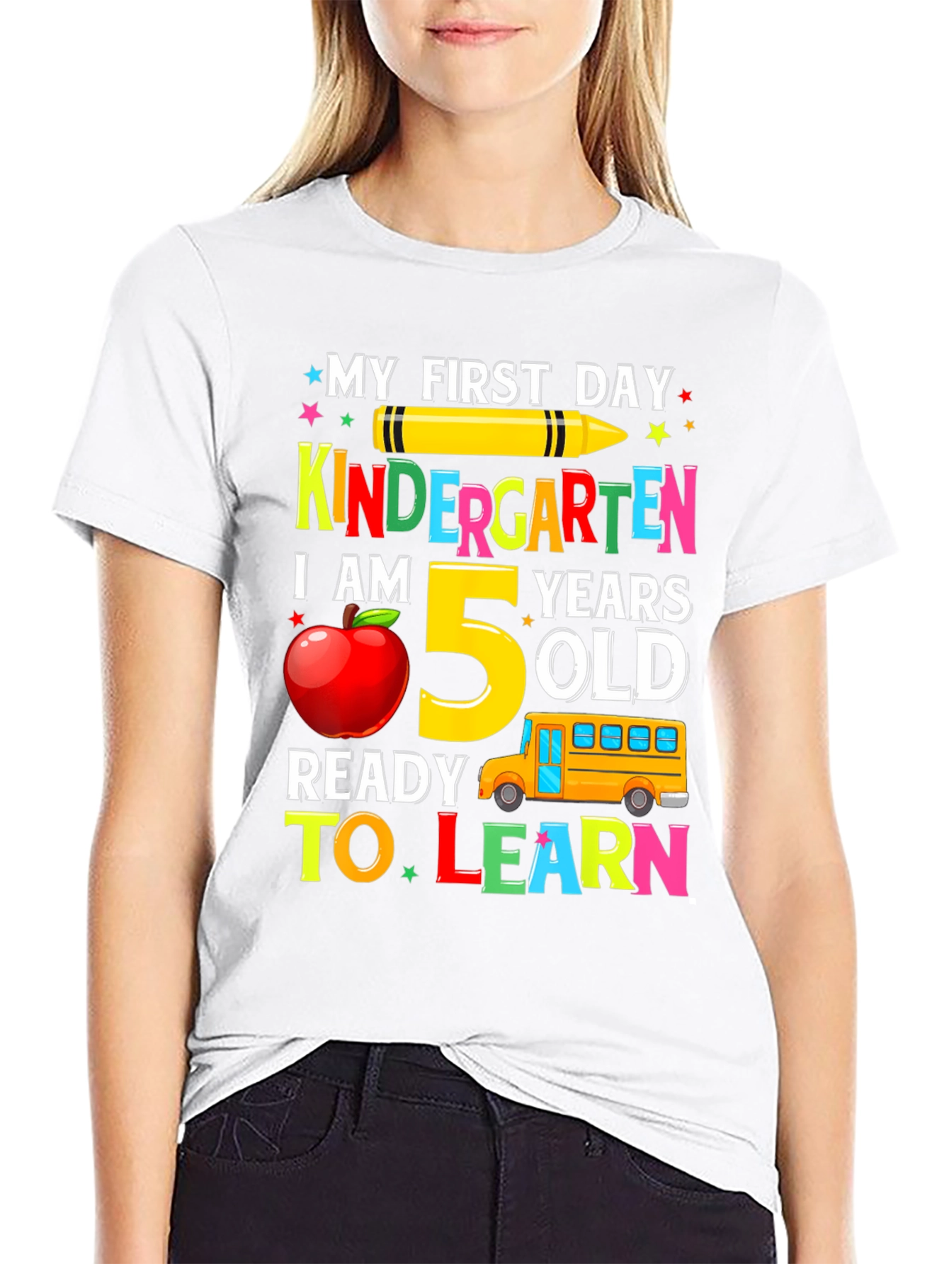 My First Day of Kindergarten T-Shirt - 5 Years Old