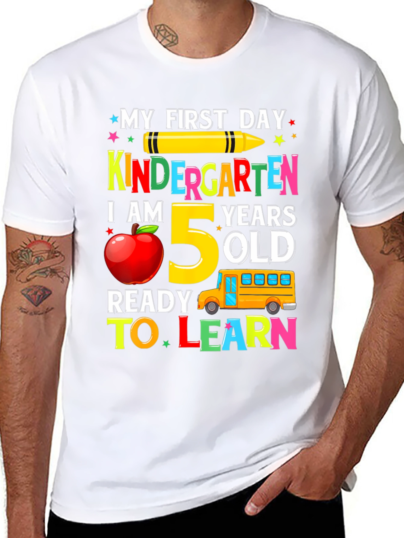 My First Day of Kindergarten T-Shirt - 5 Years Old