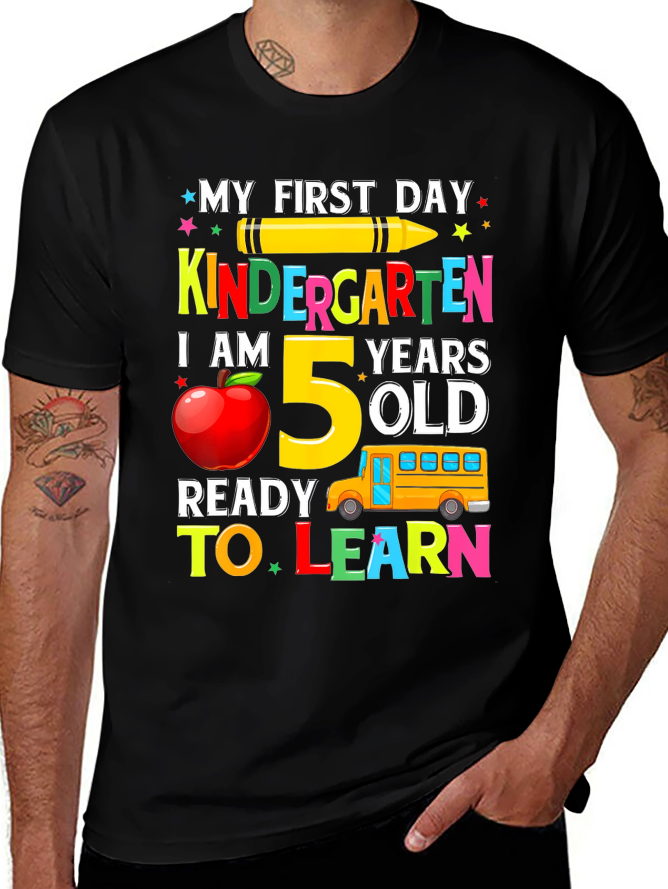 My First Day of Kindergarten T-Shirt - 5 Years Old