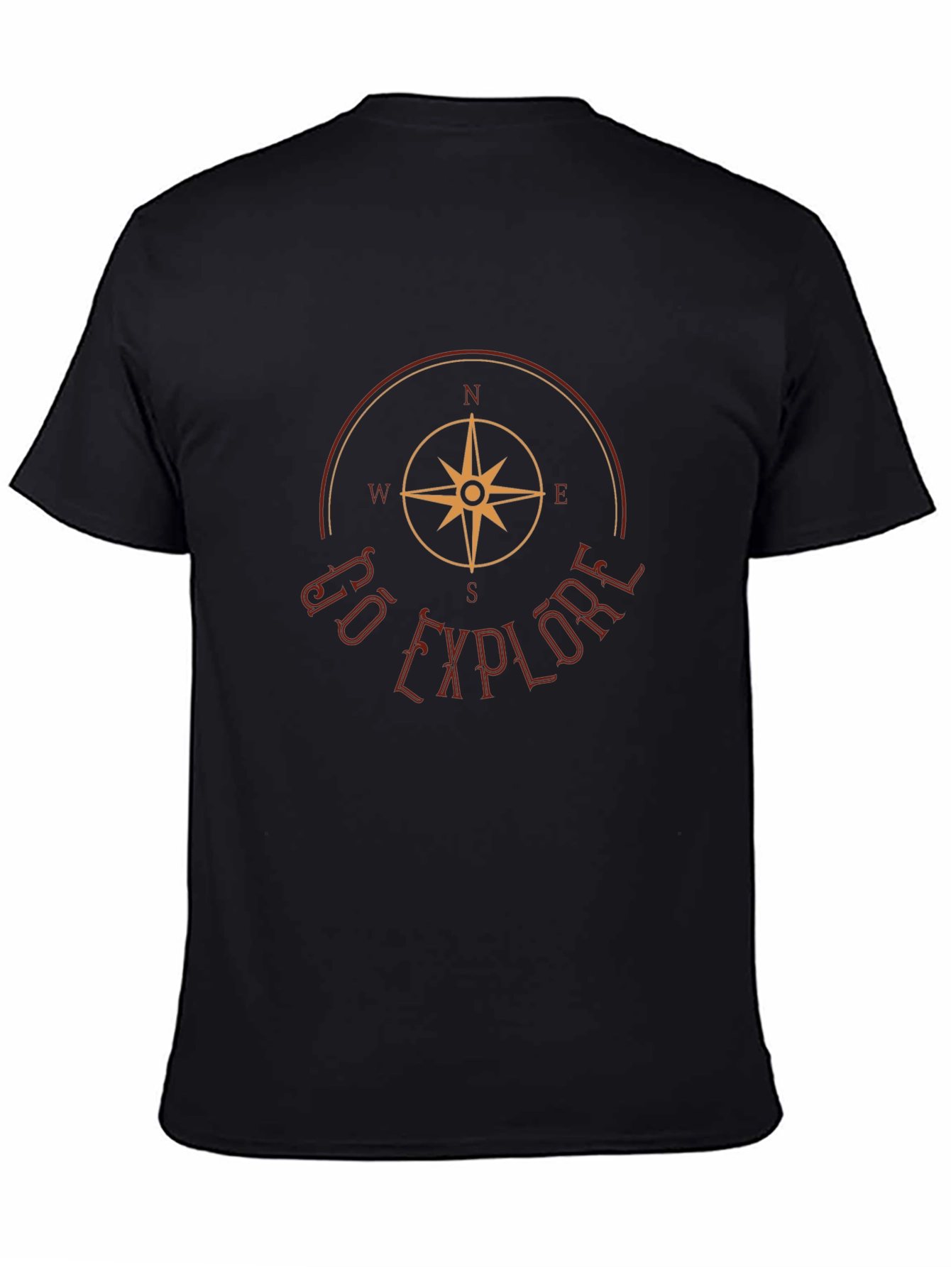 Go Explore Compass Graphic Tee - Black