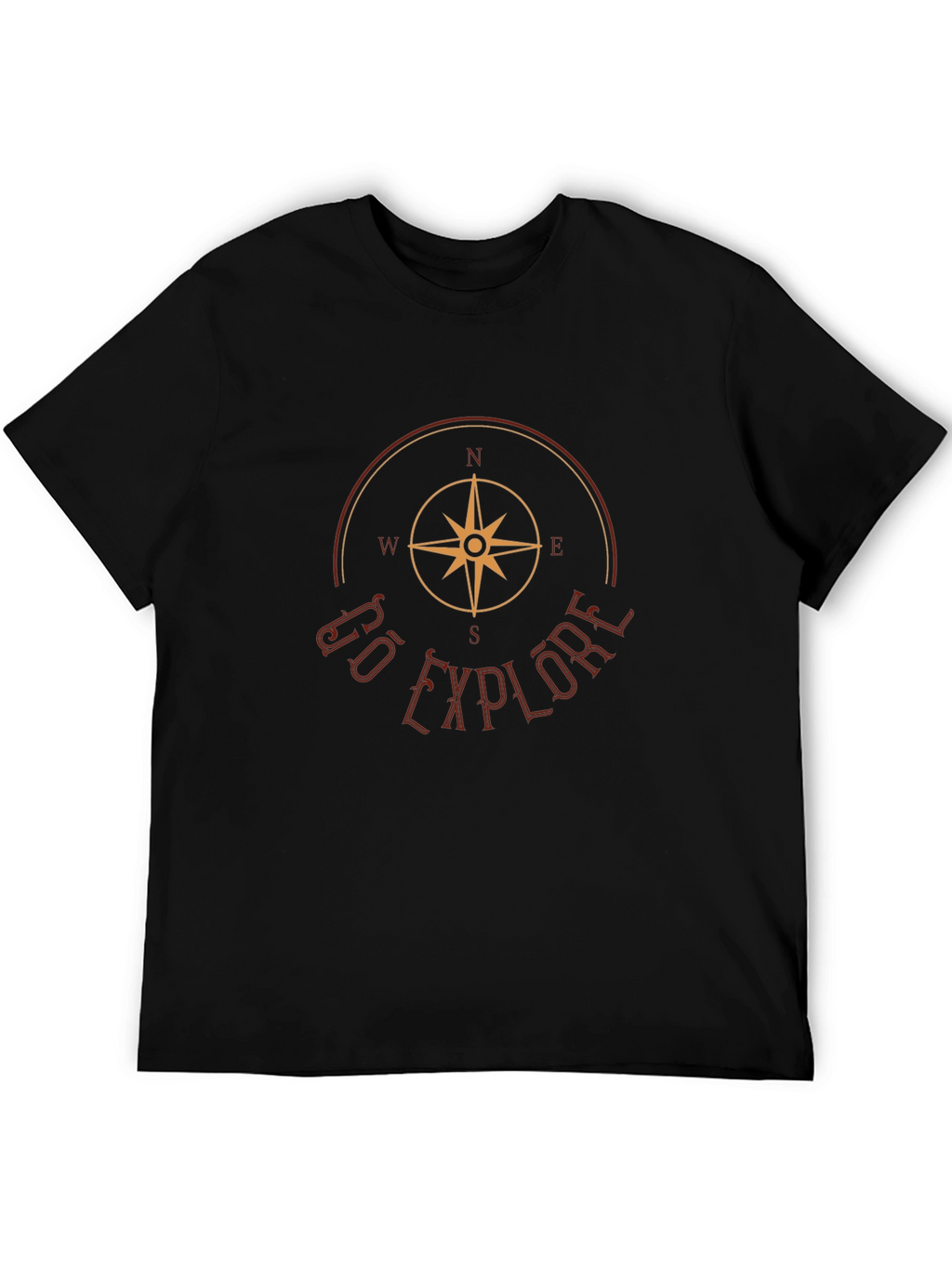 Go Explore Compass Graphic Tee - Black