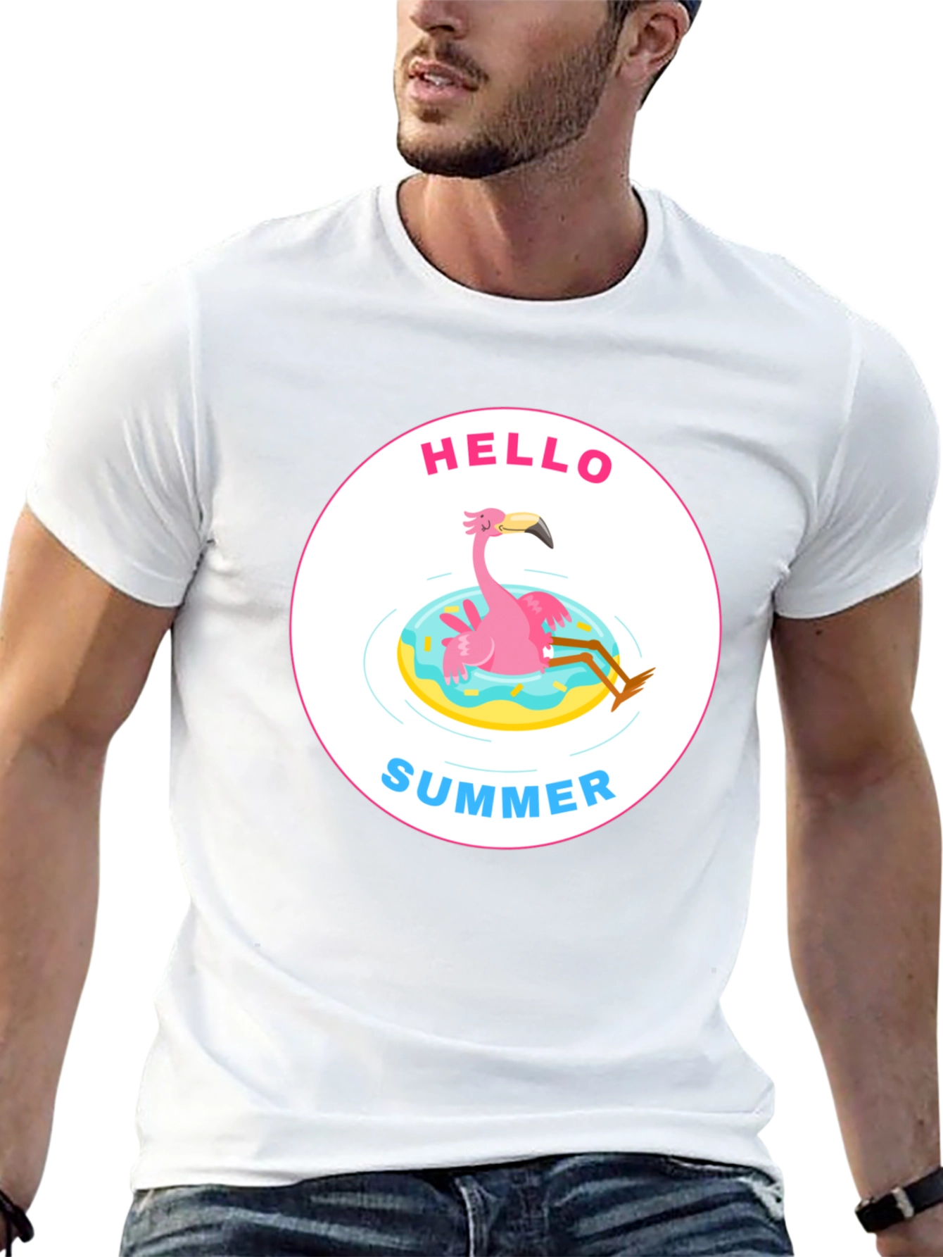 Hello Summer Flamingo Graphic Tee