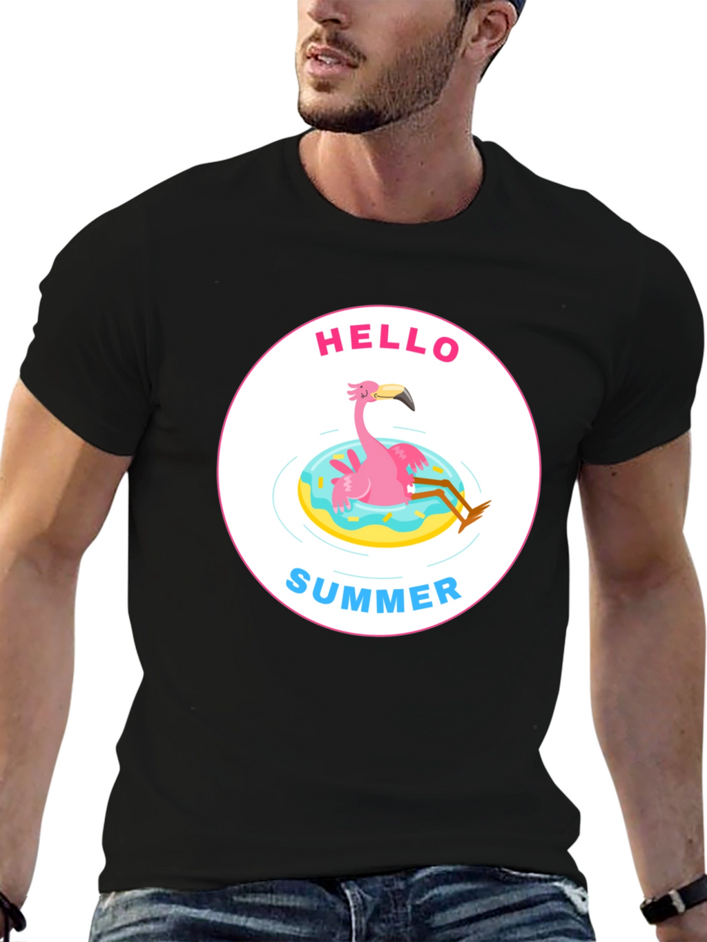 Hello Summer Flamingo Graphic Tee