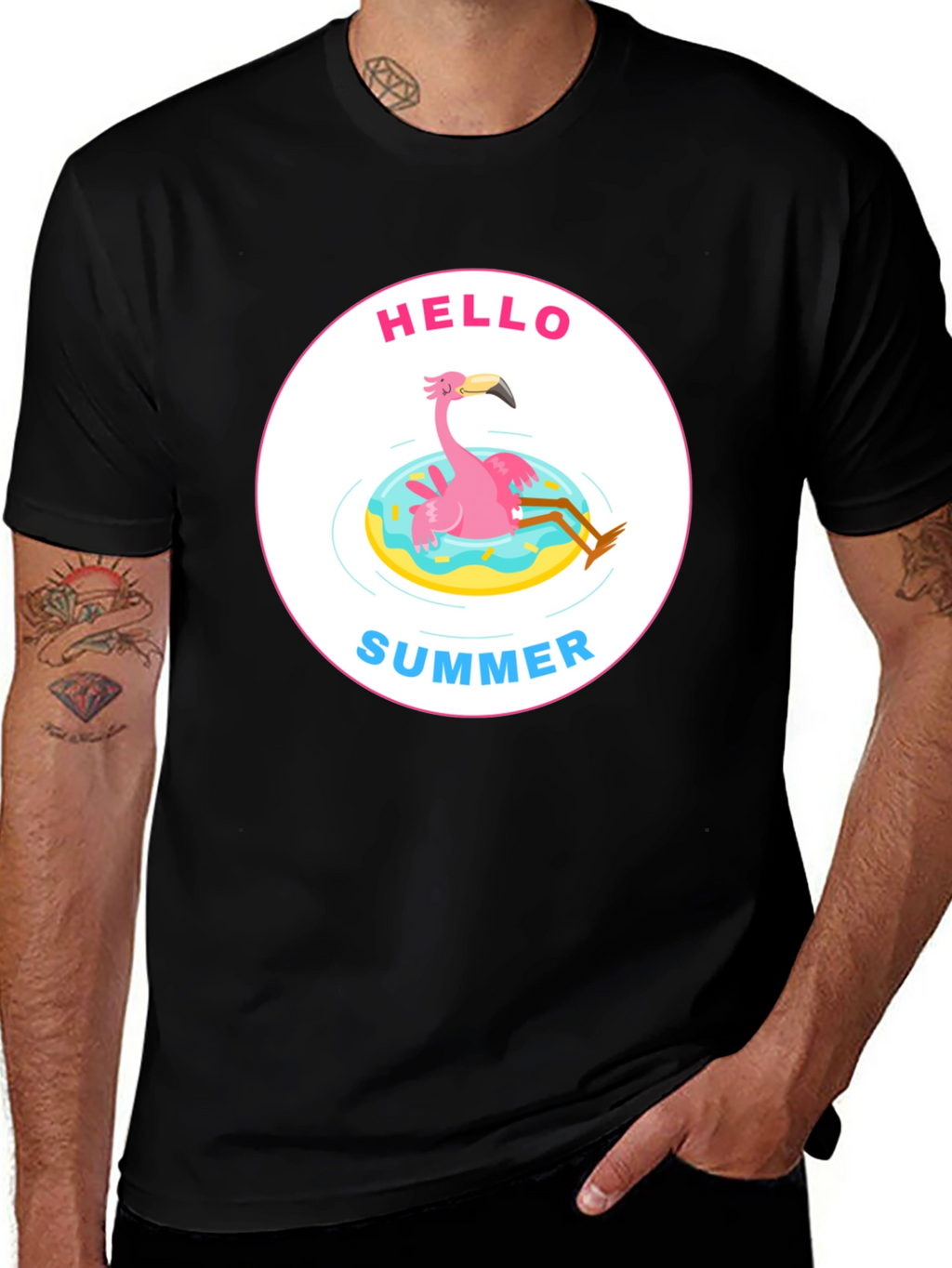Hello Summer Flamingo Graphic Tee