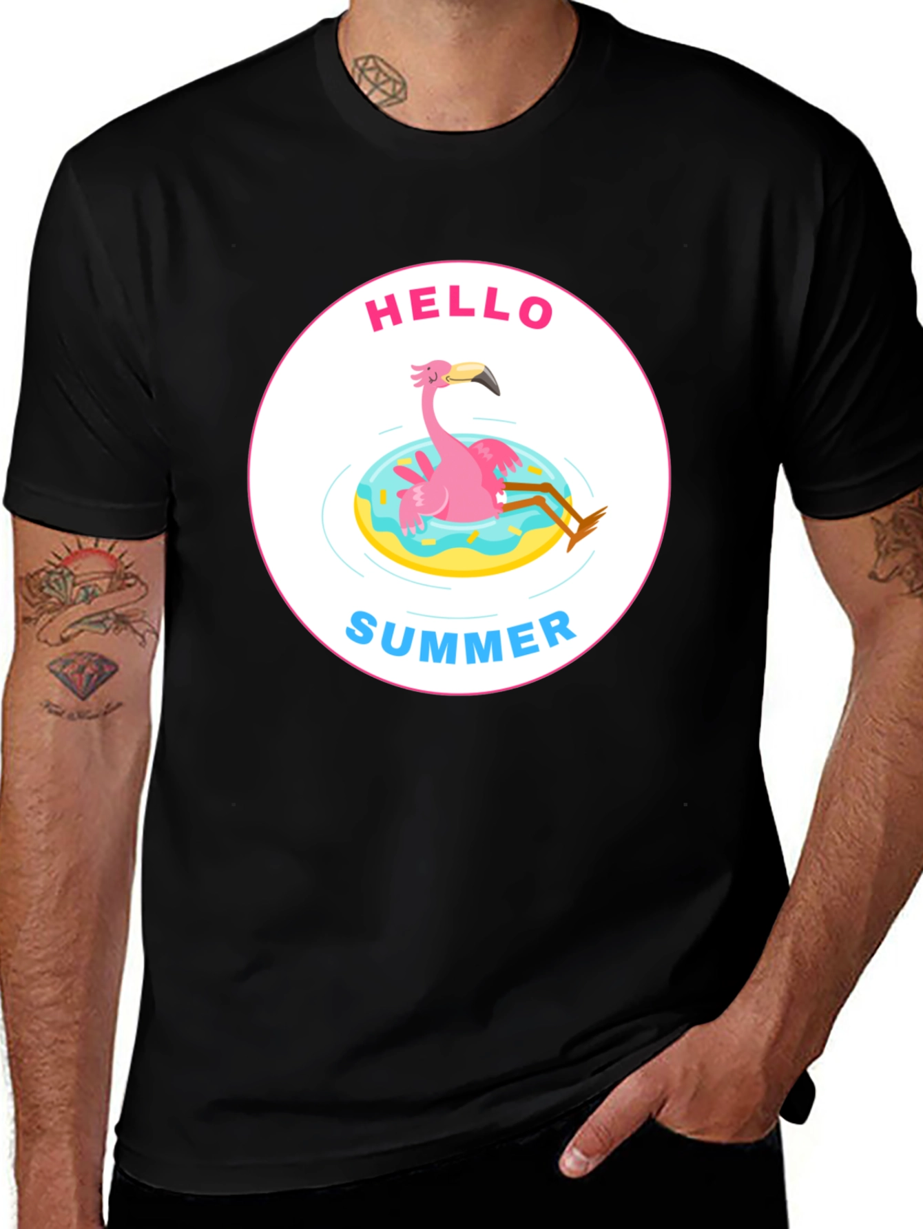 Hello Summer Flamingo Graphic Tee
