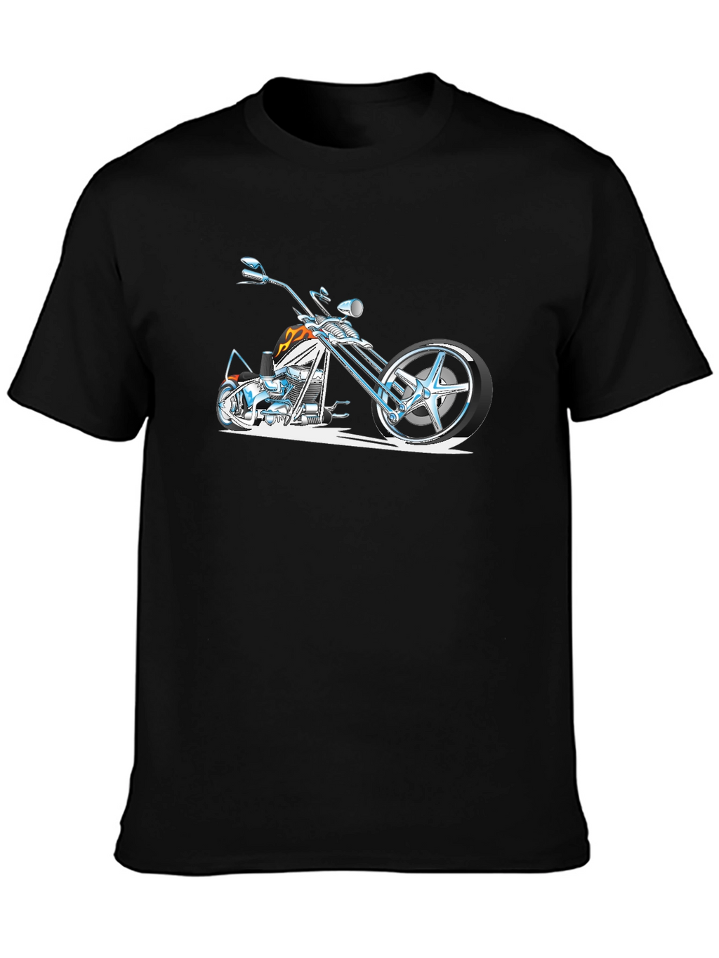Cool Motorcycle Graphic T-Shirt - Black