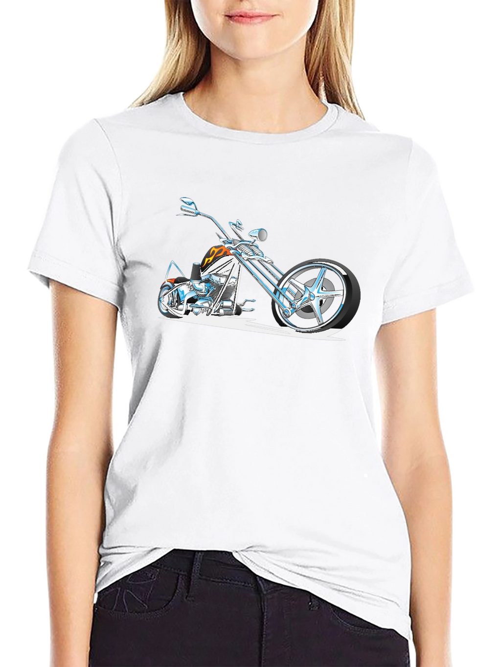 Cool Motorcycle Graphic T-Shirt - Black