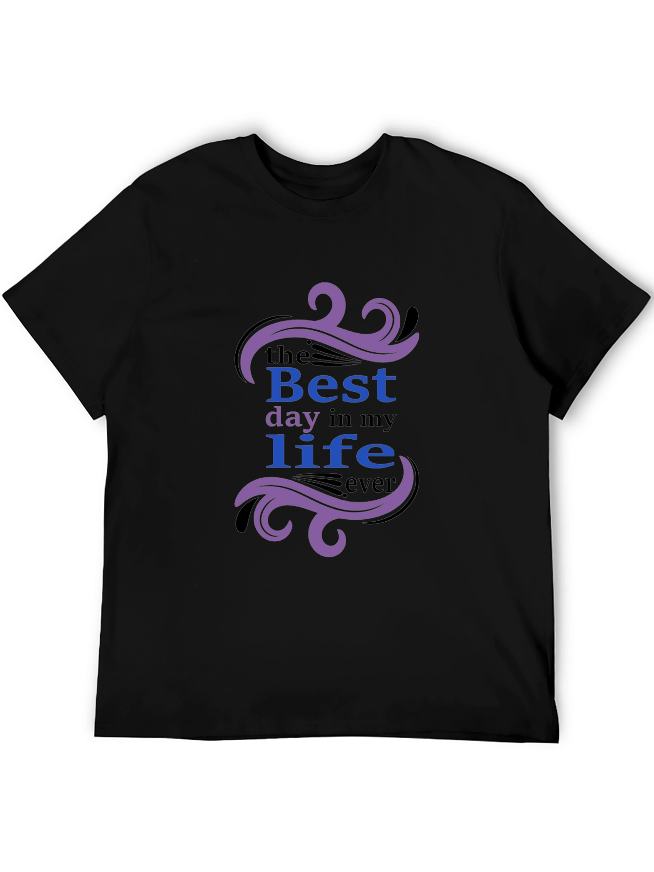 Best Day Ever Graphic T-Shirt - Trendy Crew Neck Tee
