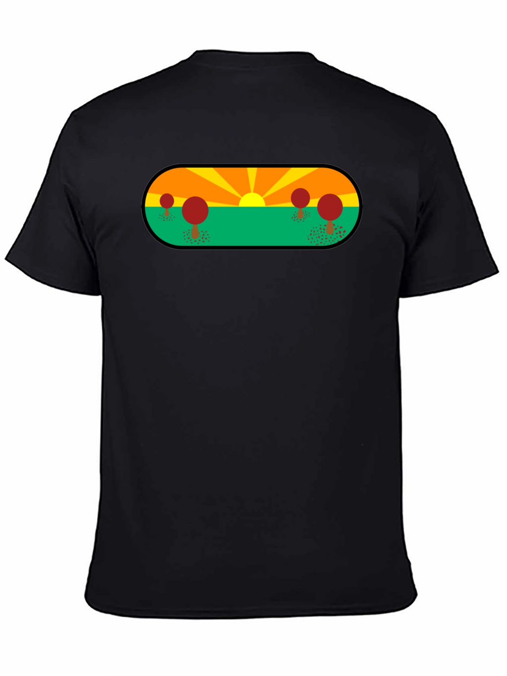 Nature Graphic Tee - Black Short Sleeve
