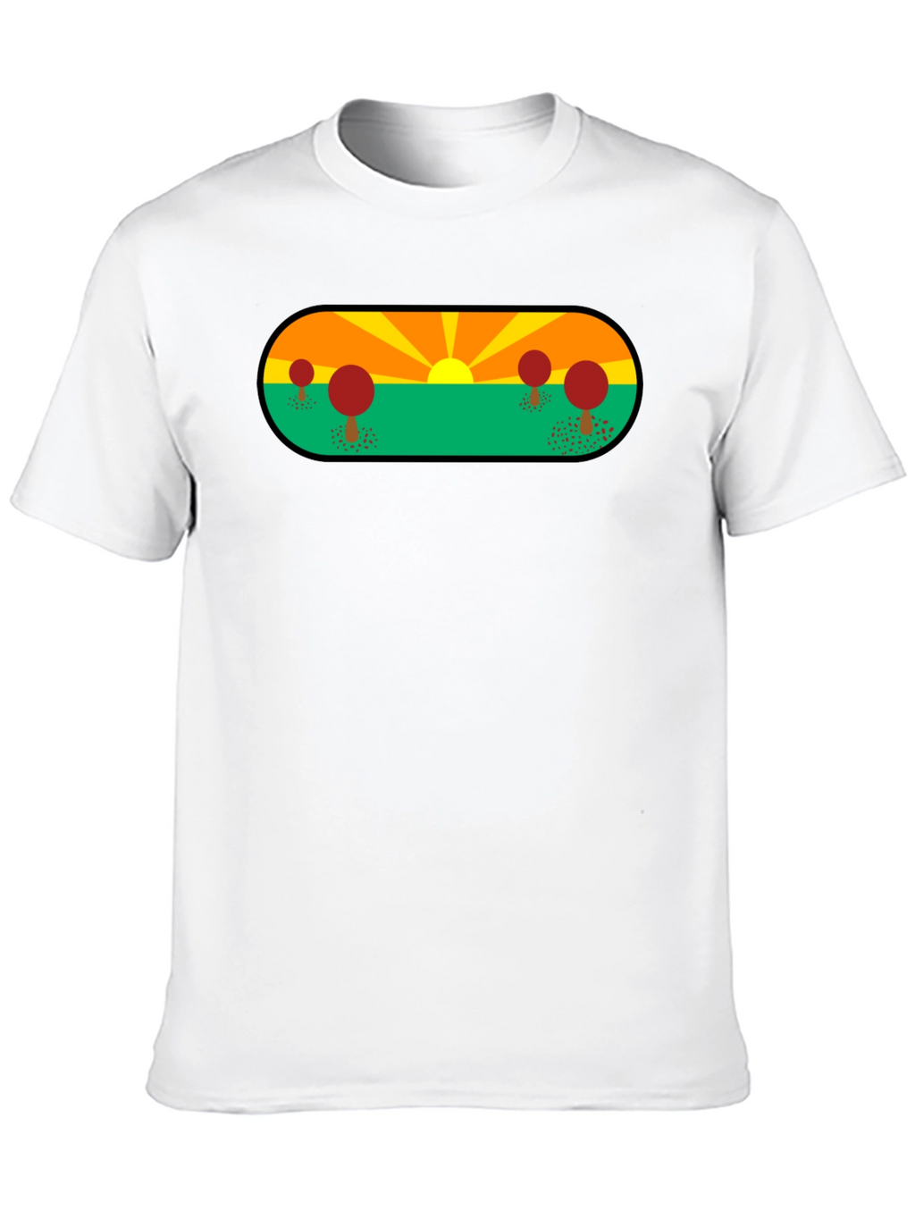 Nature Graphic Tee - Black Short Sleeve