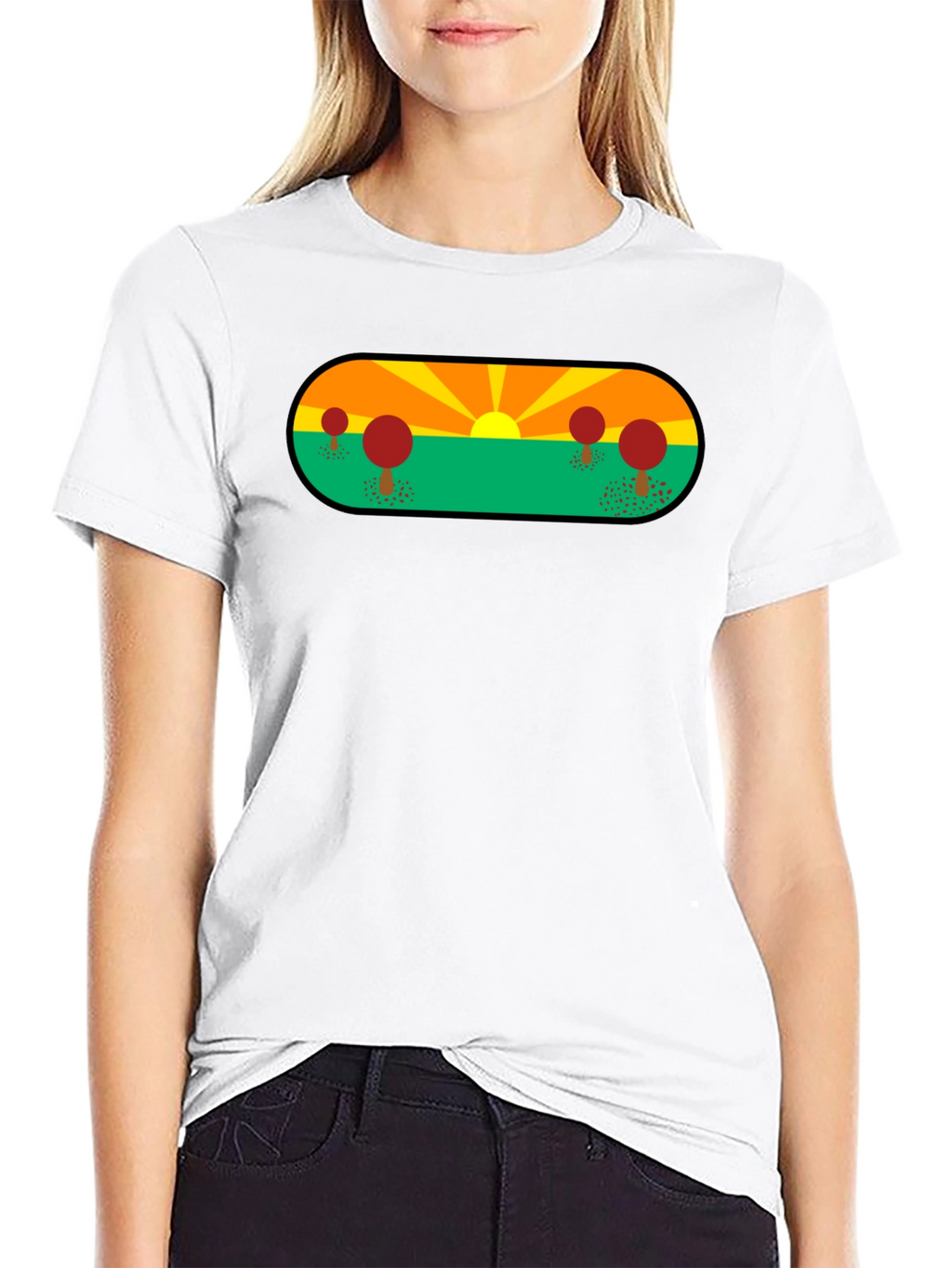 Nature Graphic Tee - Black Short Sleeve