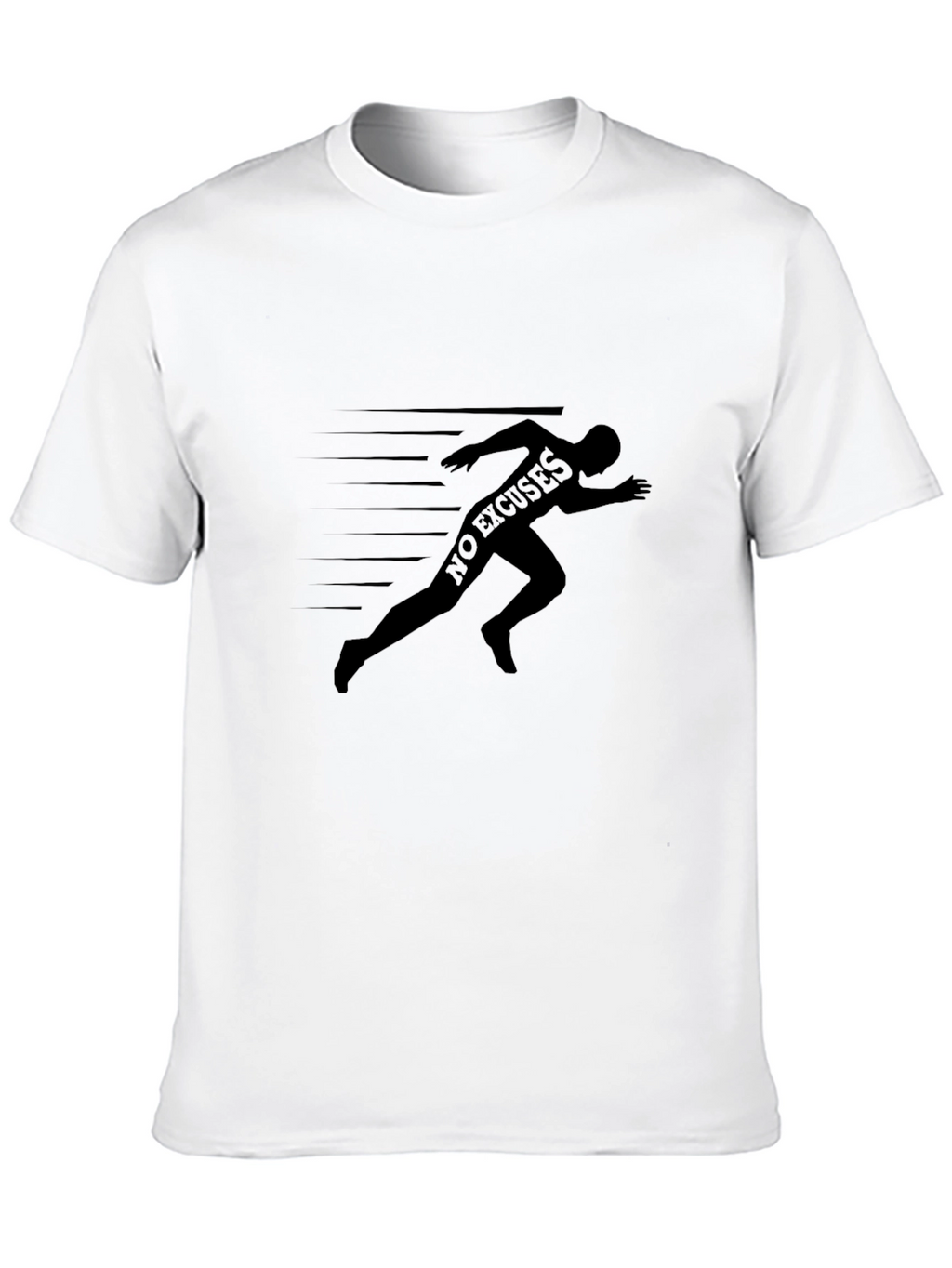 Mens Black No Excuses Graphic Tee