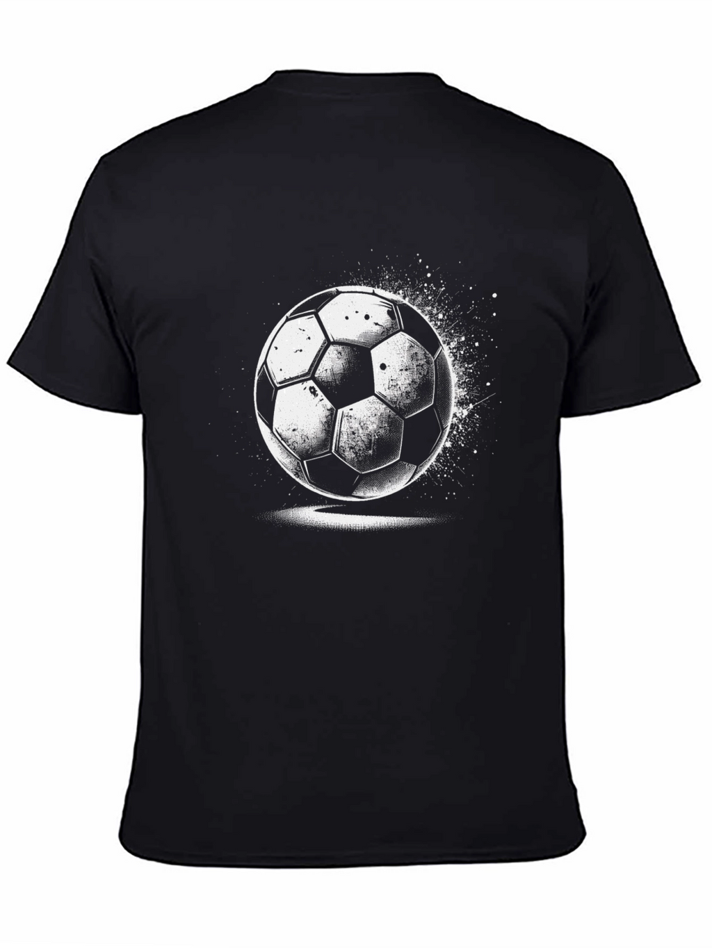 Mens Black Soccer Ball Graphic T-Shirt