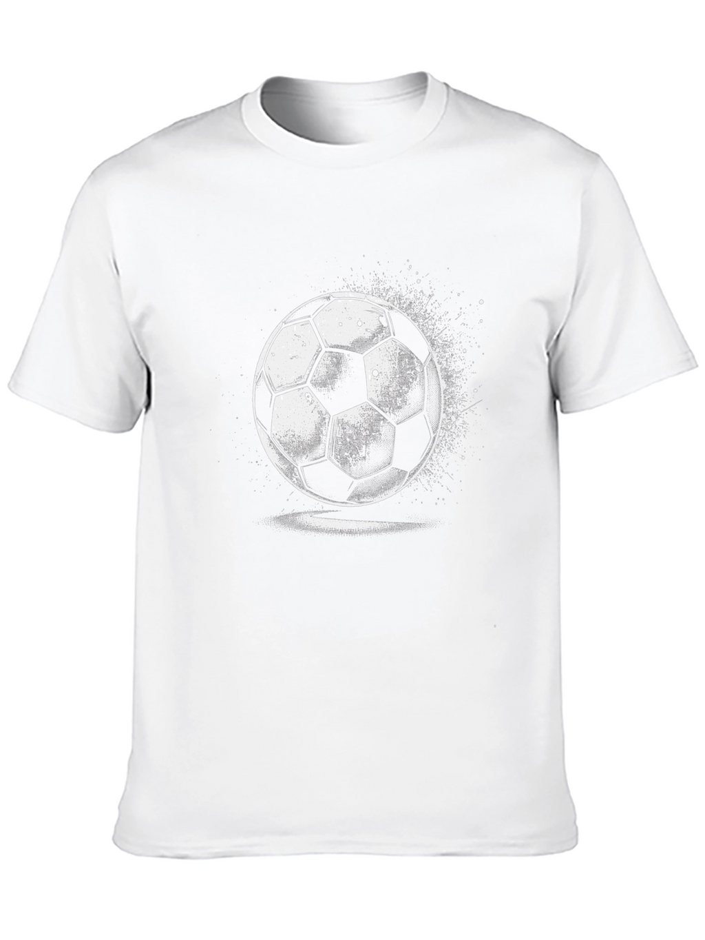 Mens Black Soccer Ball Graphic T-Shirt