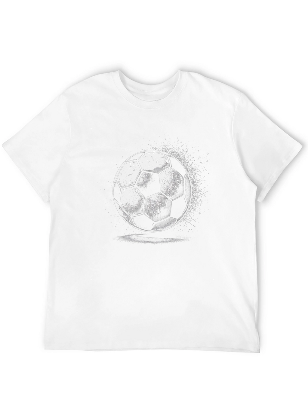 Mens Black Soccer Ball Graphic T-Shirt