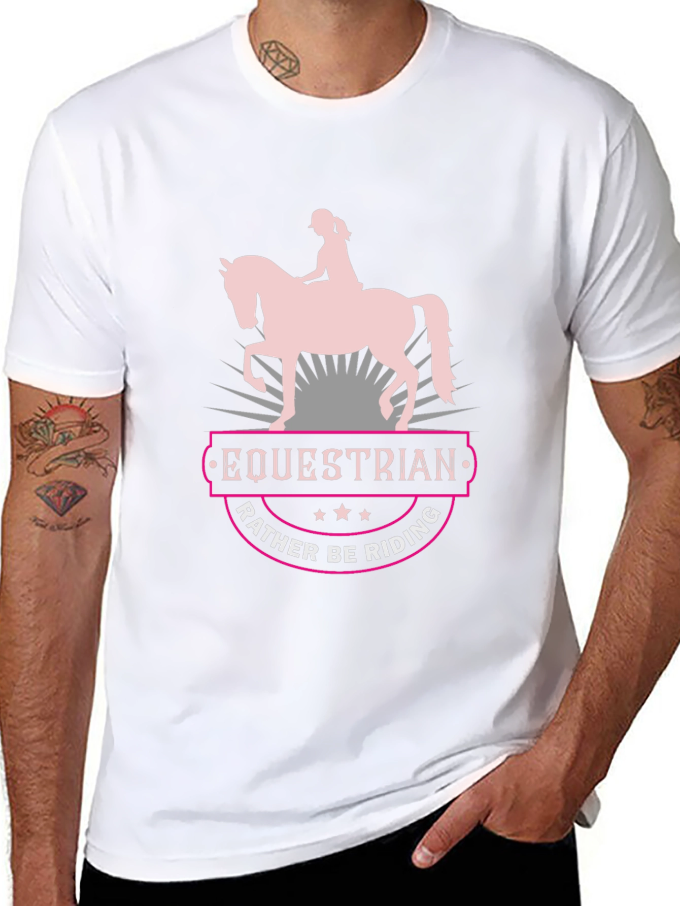 Equestrian Rather Be Riding Black T-Shirt