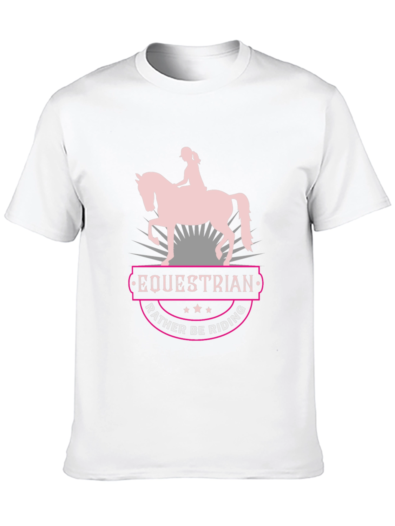 Equestrian Rather Be Riding Black T-Shirt