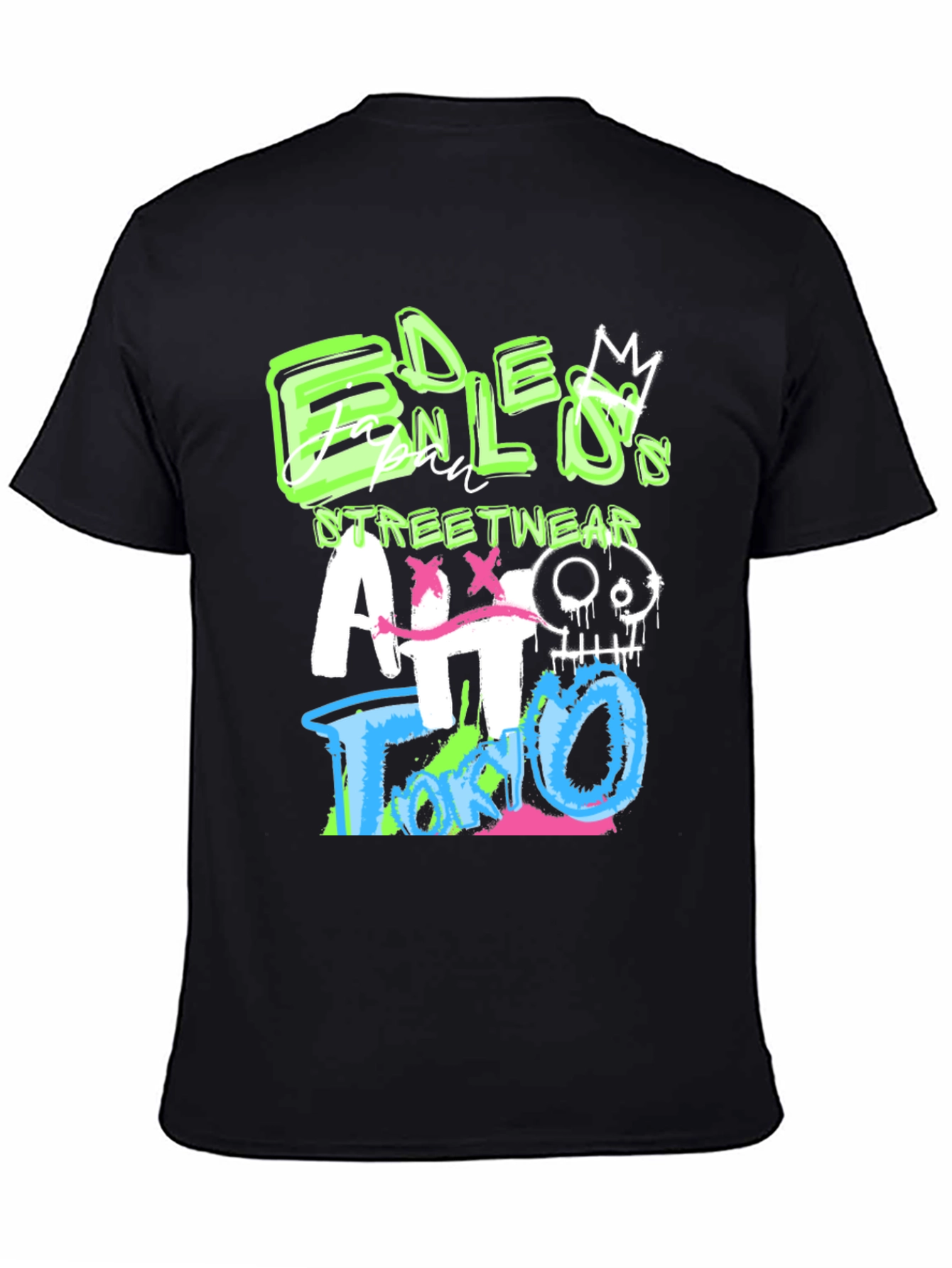 Edgy Graphic Print Black T-Shirt