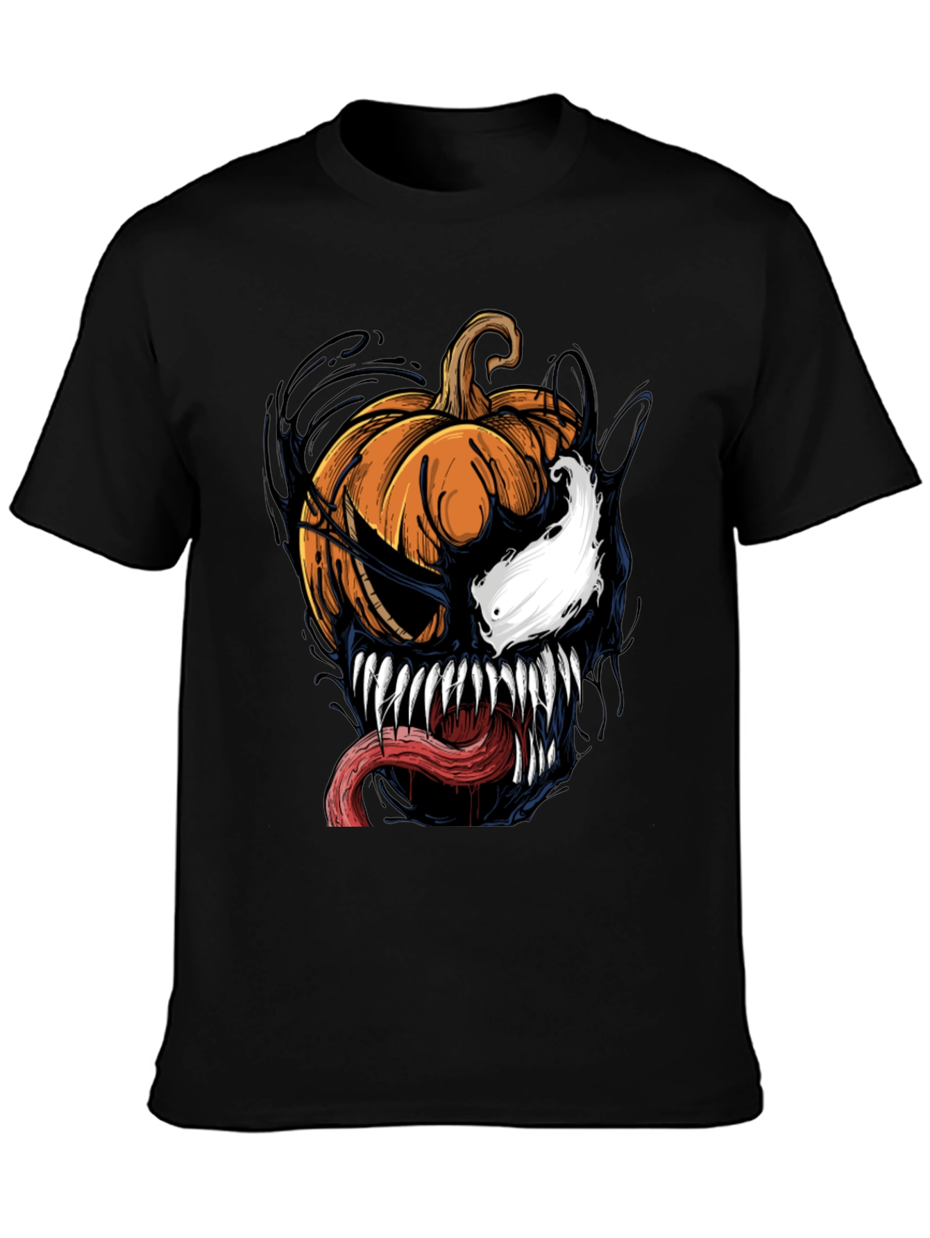 Venom Pumpkin Halloween Graphic T-Shirt