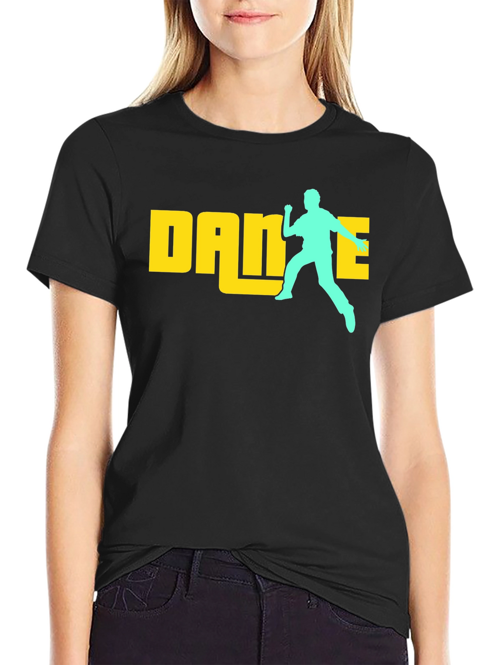 Dance Graphic Tee - Funky Black Cotton T-Shirt