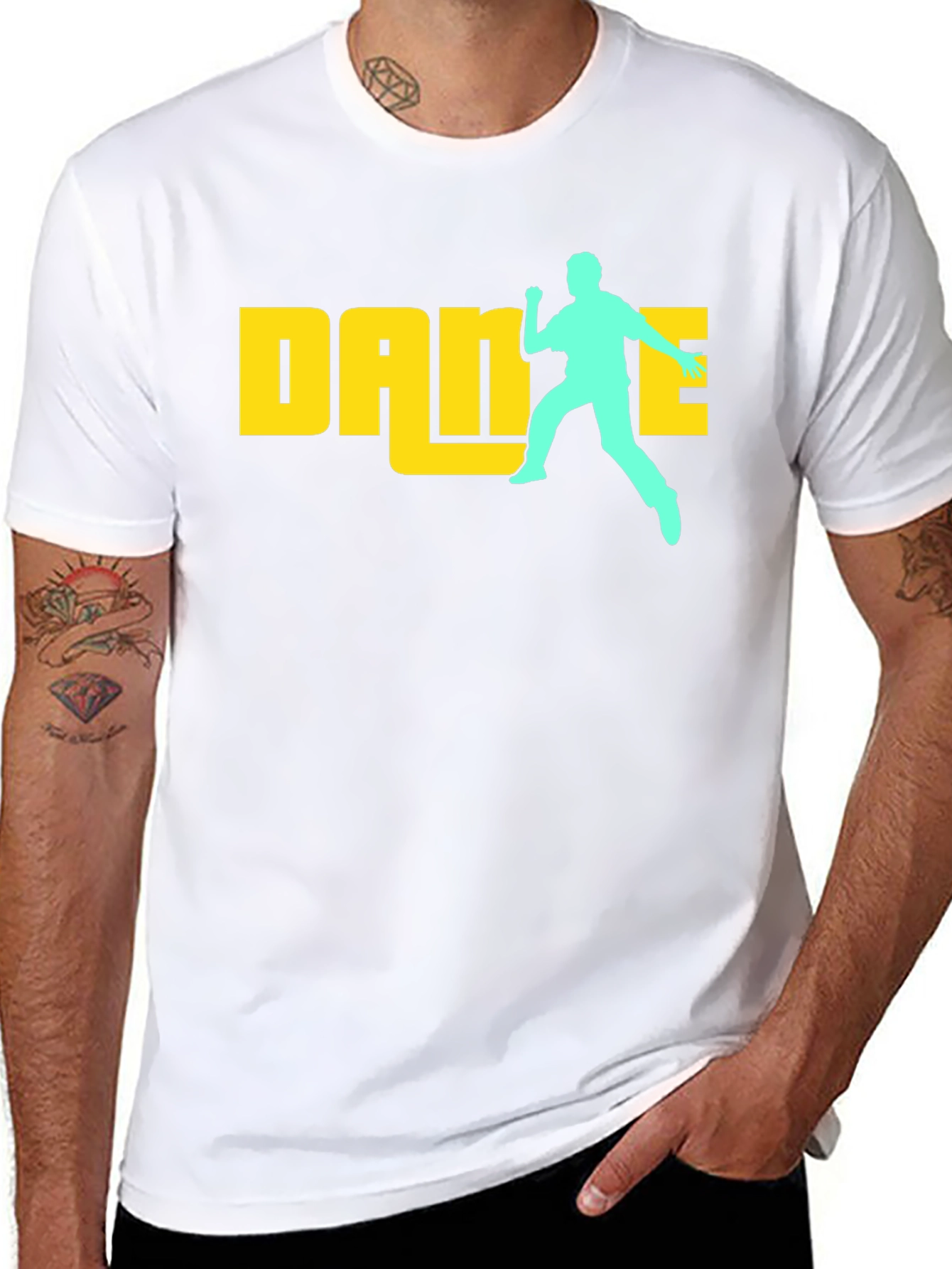 Dance Graphic Tee - Funky Black Cotton T-Shirt
