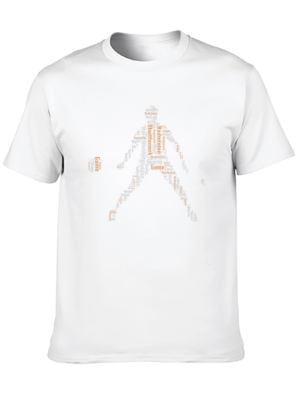Badminton Player Word Art T-Shirt