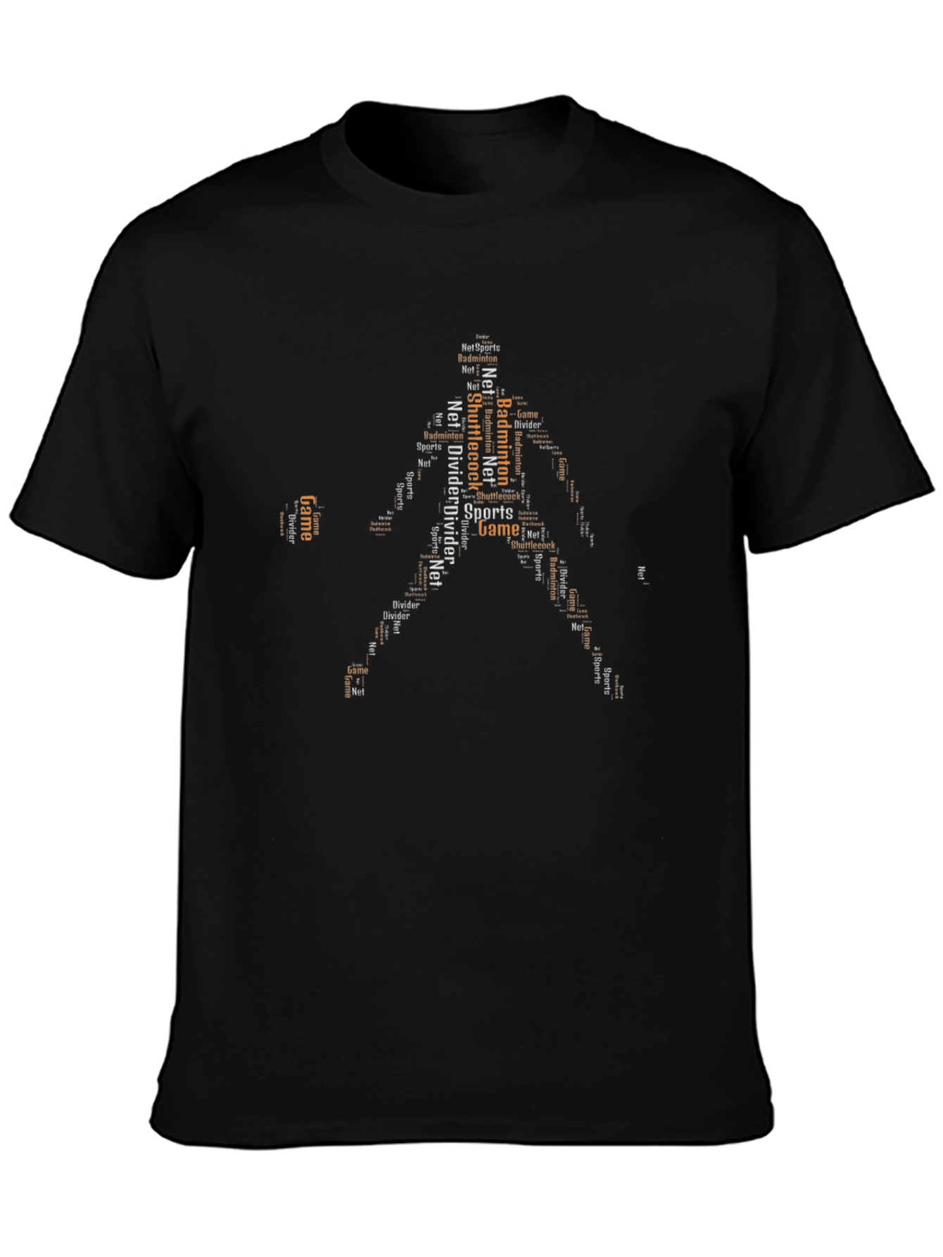 Badminton Player Word Art T-Shirt