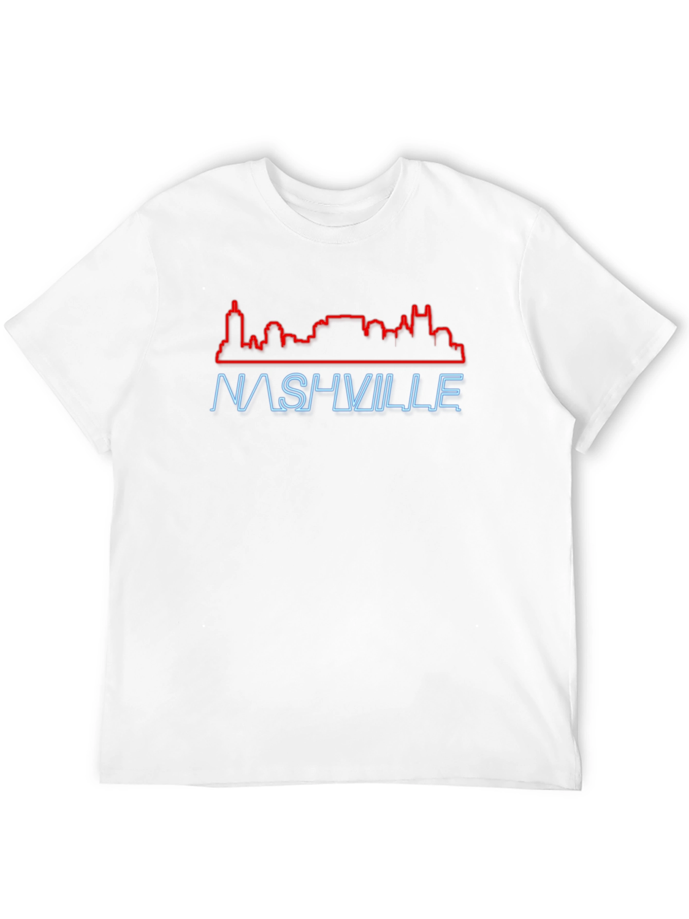 Nashville Skyline Graphic Tee - Cool Neon Design