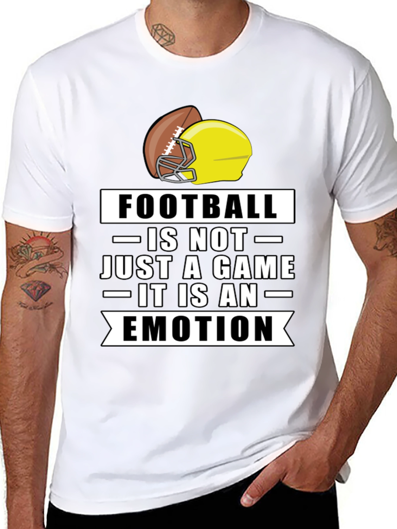 Football is an Emotion Black T-Shirt