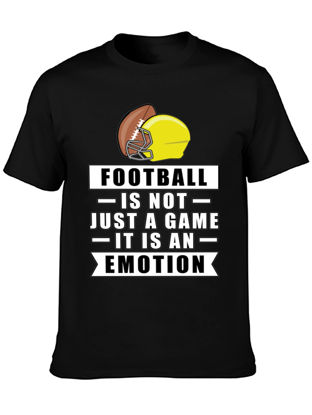 Football is an Emotion Black T-Shirt
