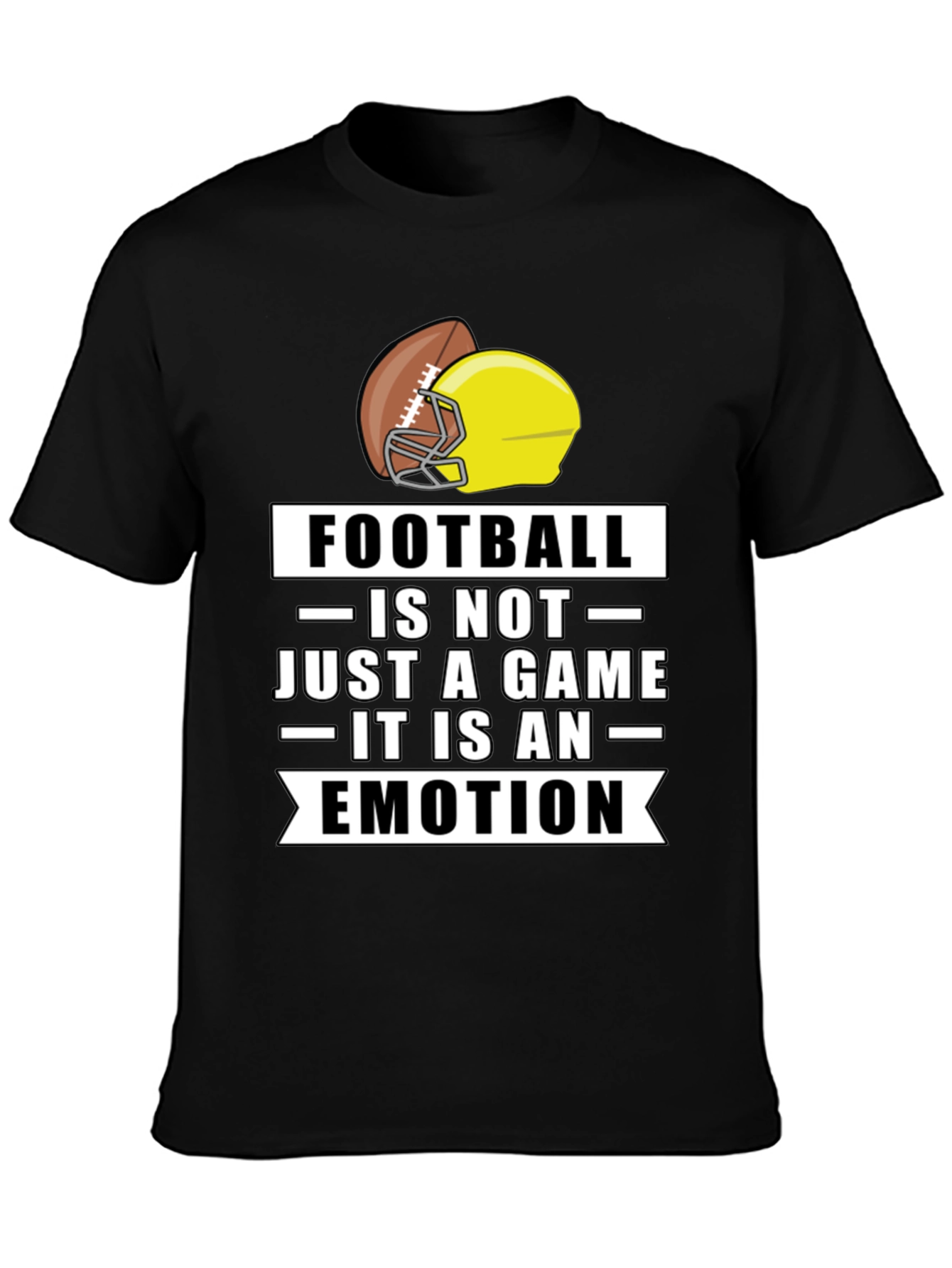 Football is an Emotion Black T-Shirt