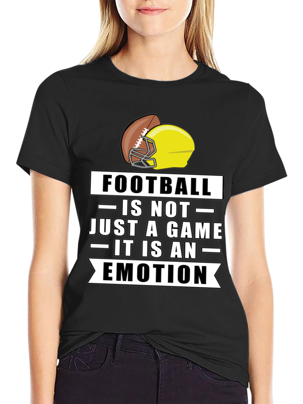 Football is an Emotion Black T-Shirt