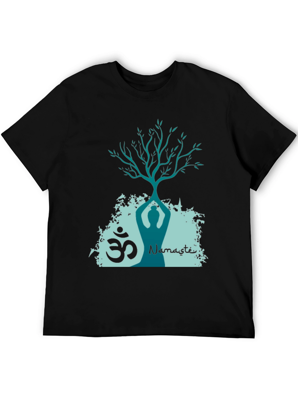 Namaste Yoga Tree T-Shirt - Meditative Design