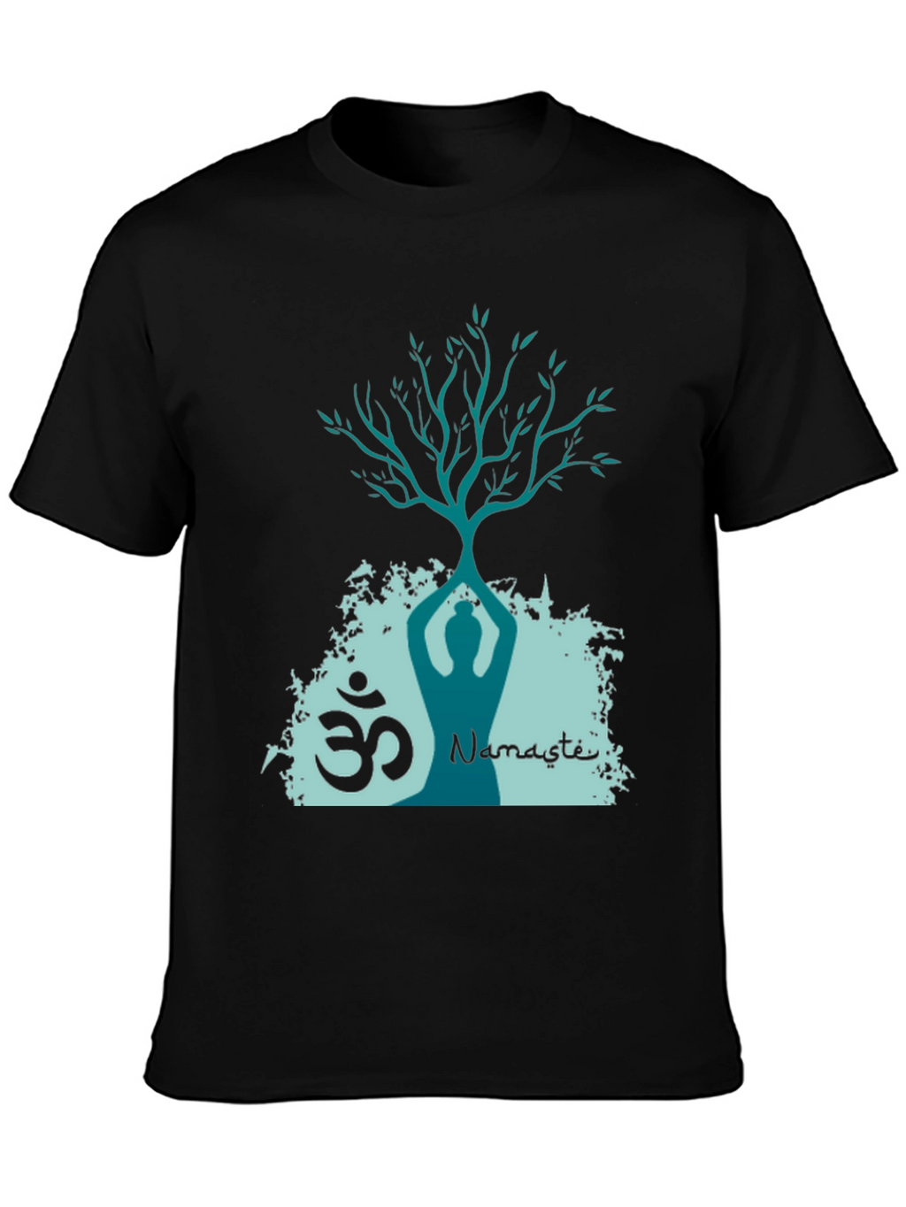 Namaste Yoga Tree T-Shirt - Meditative Design