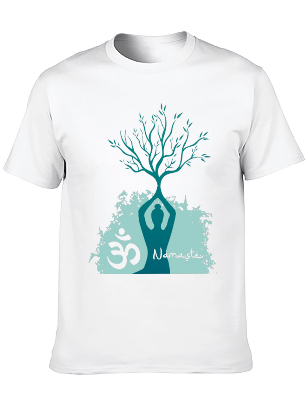 Namaste Yoga Tree T-Shirt - Meditative Design