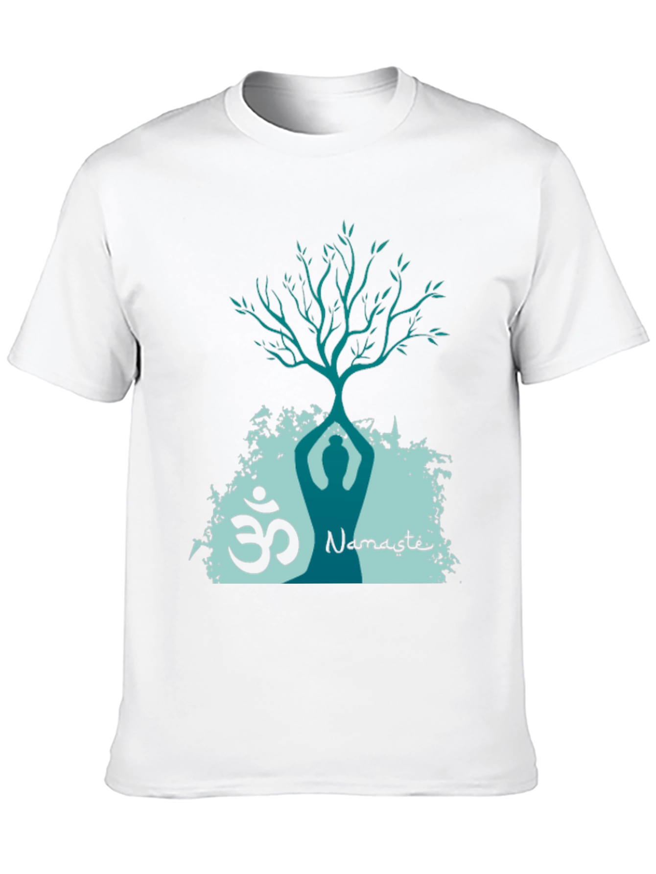 Namaste Yoga Tree T-Shirt - Meditative Design