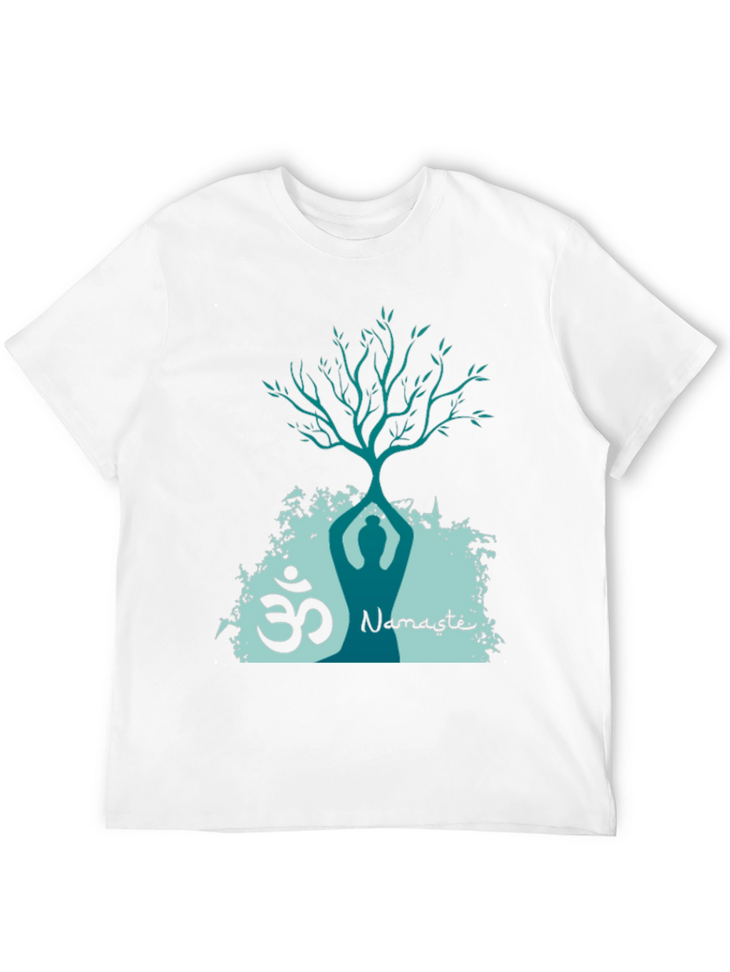Namaste Yoga Tree T-Shirt - Meditative Design