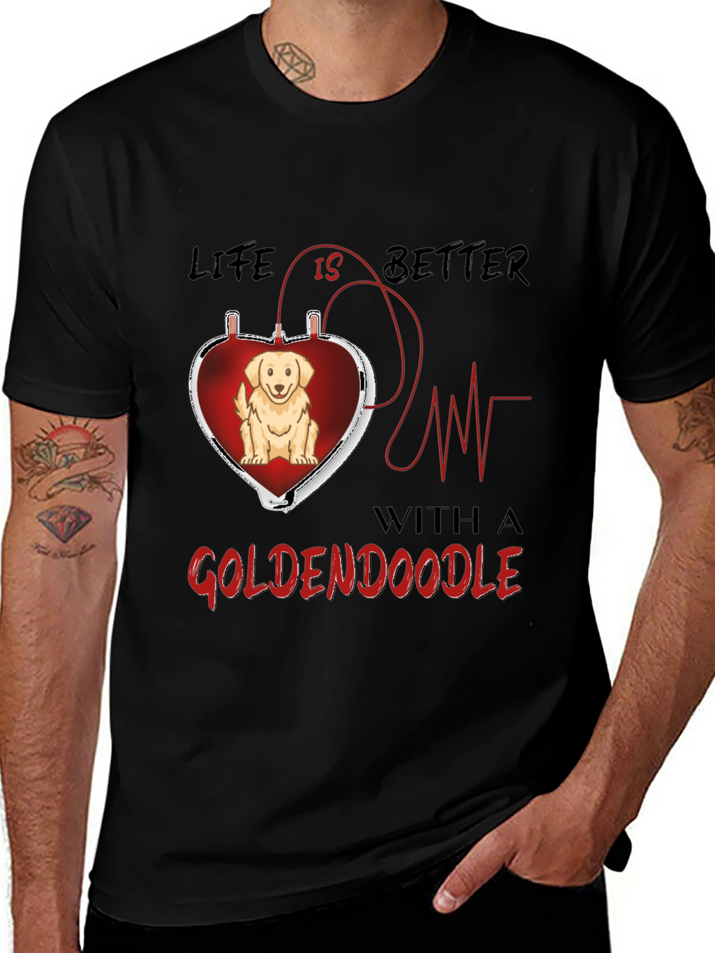 Goldendoodle Heartbeat T-Shirt