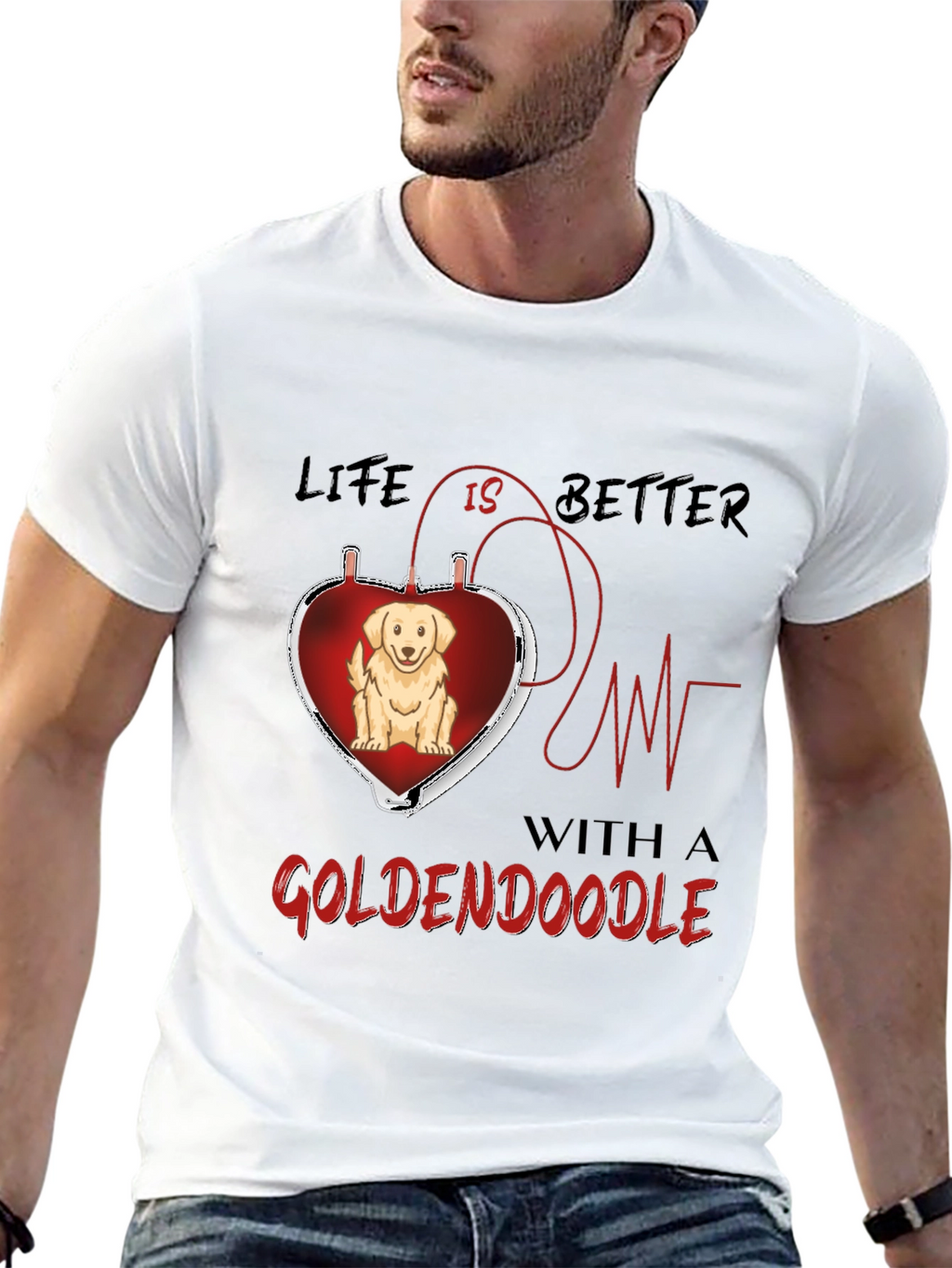 Goldendoodle Heartbeat T-Shirt