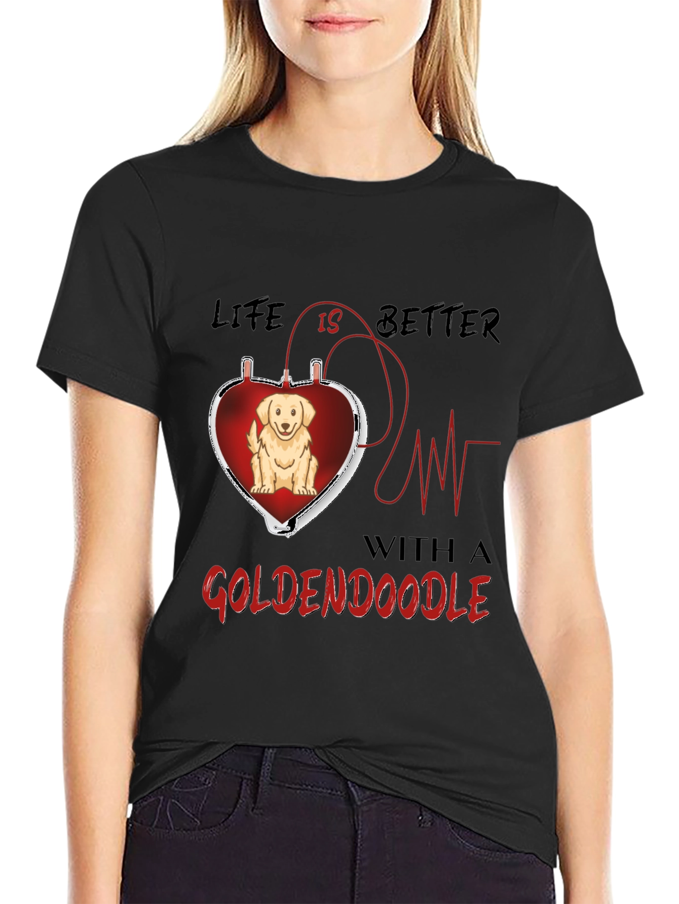 Goldendoodle Heartbeat T-Shirt