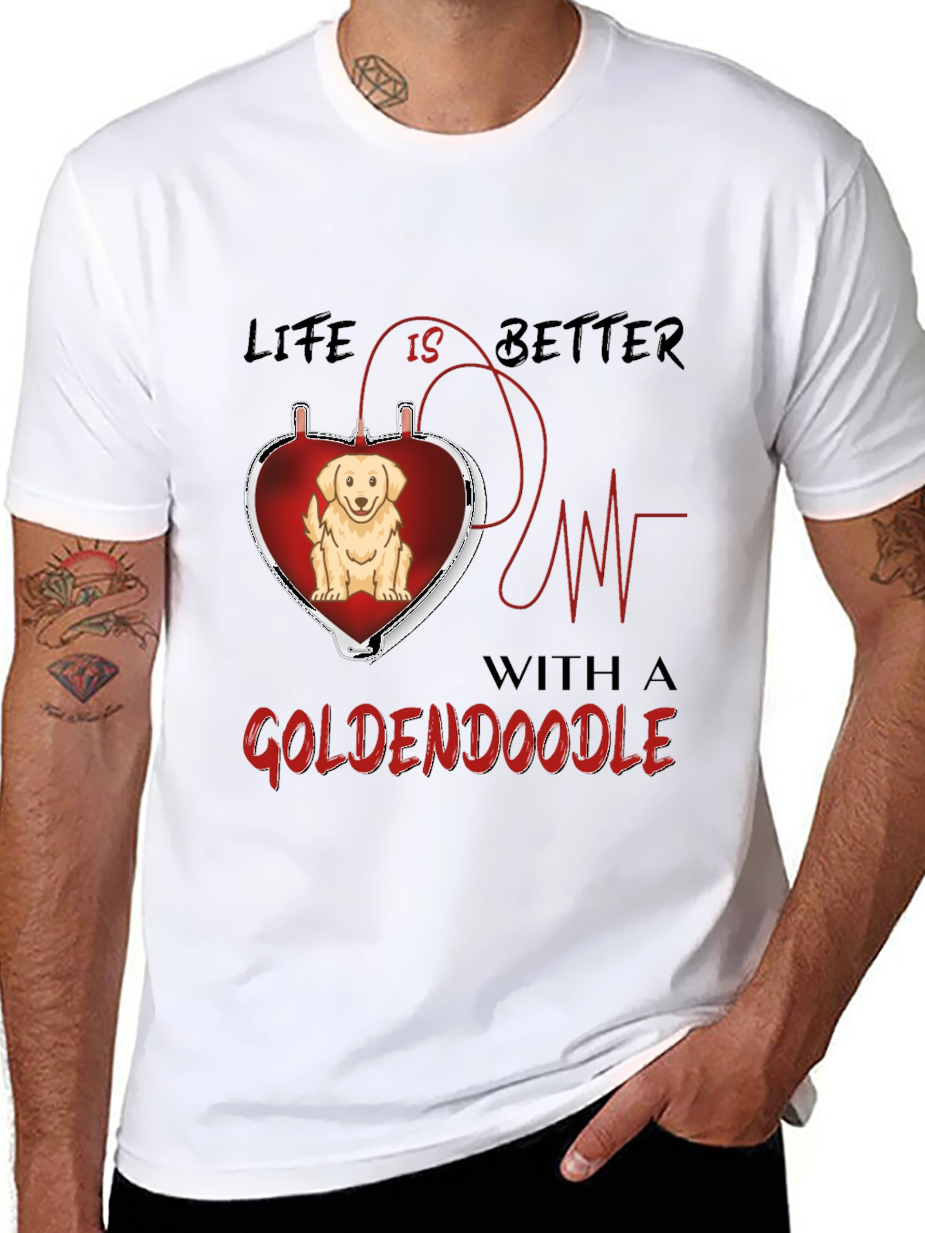 Goldendoodle Heartbeat T-Shirt