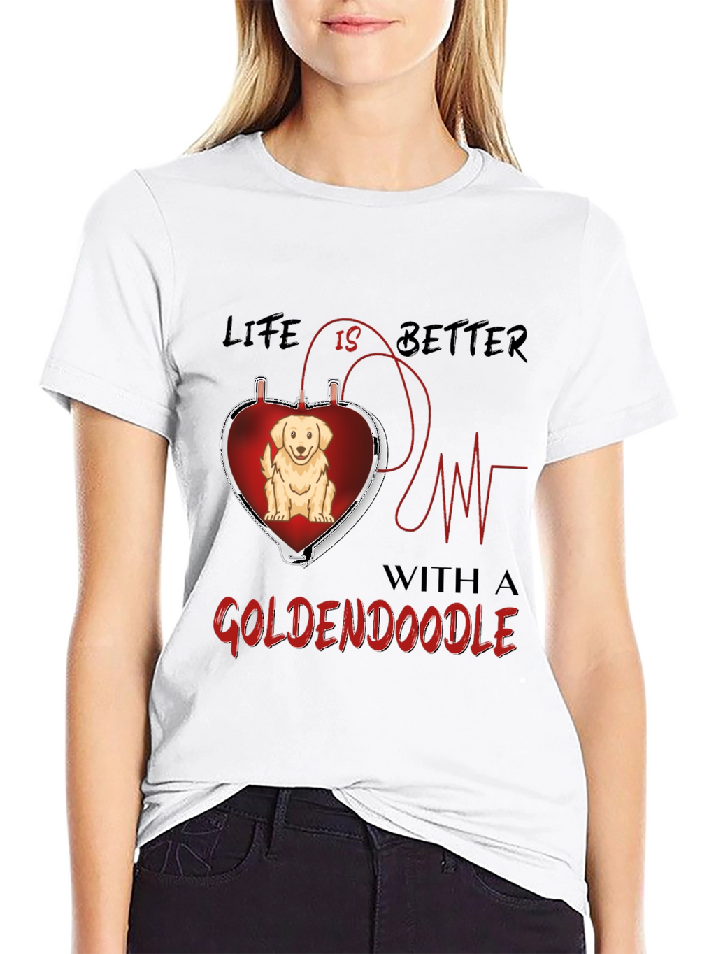 Goldendoodle Heartbeat T-Shirt