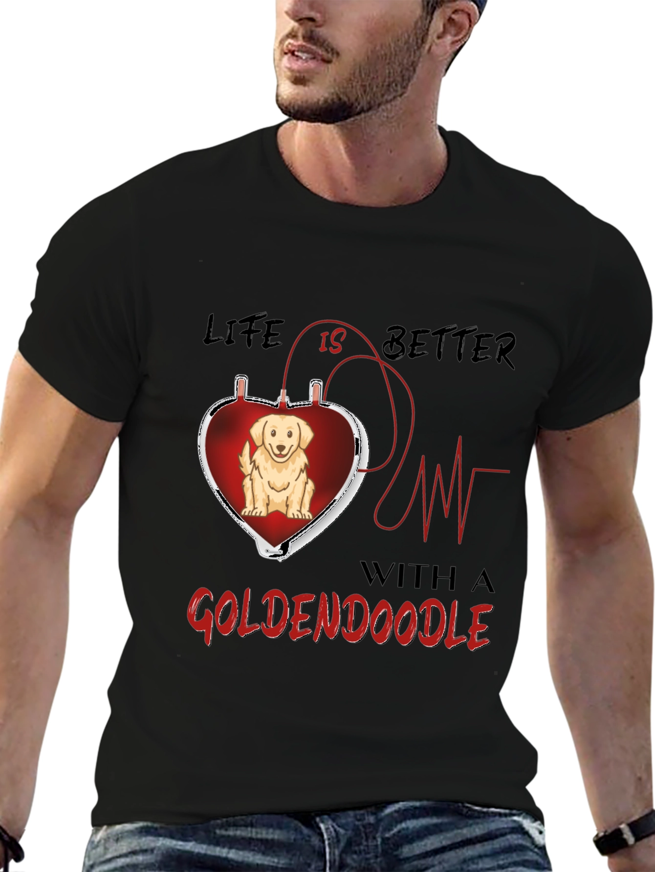 Goldendoodle Heartbeat T-Shirt
