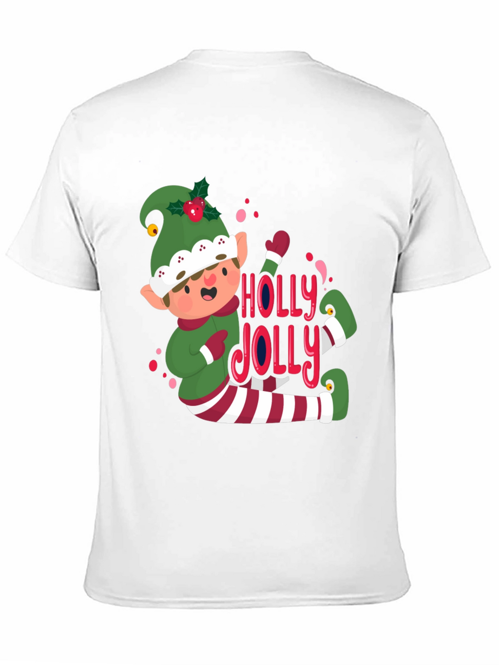 Festive Elf Holly Jolly Graphic Tee
