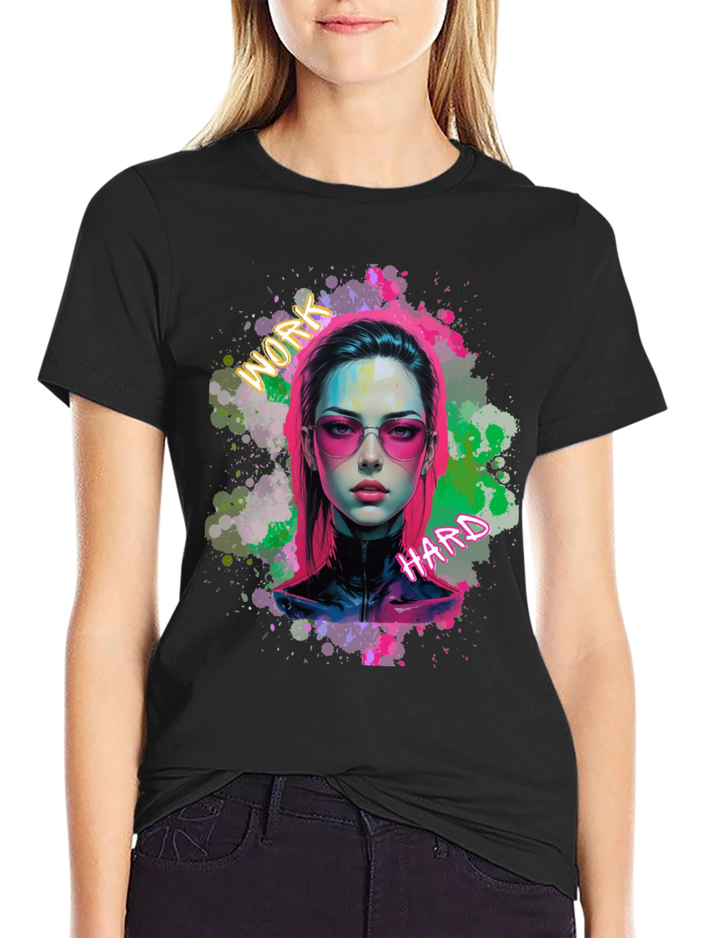 Work Hard T-Shirt - Stylish Graphic Tee