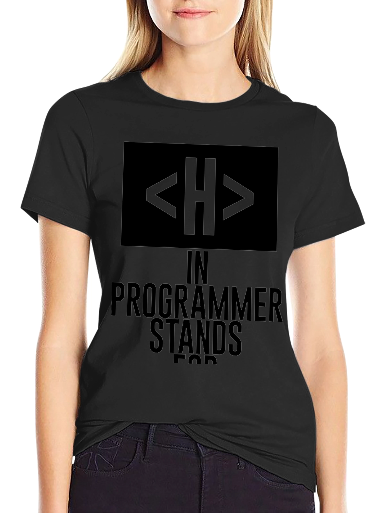Programmer Humor T-Shirt - In Programmer Stands For <H>