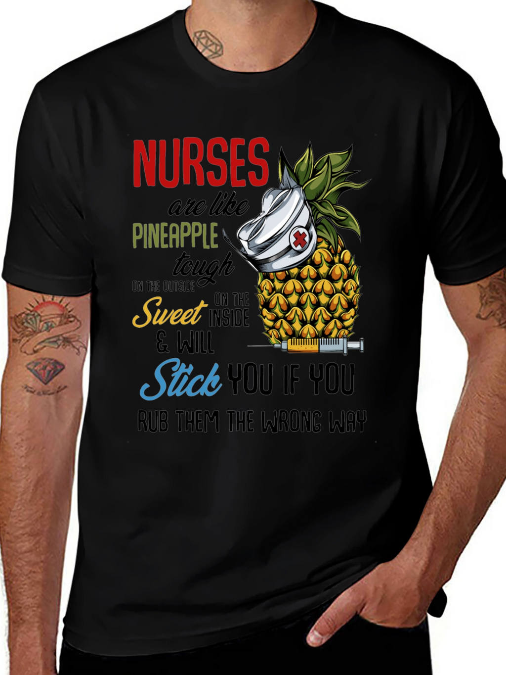 Nurses are Like Pineapple Graphic T-Shirt
