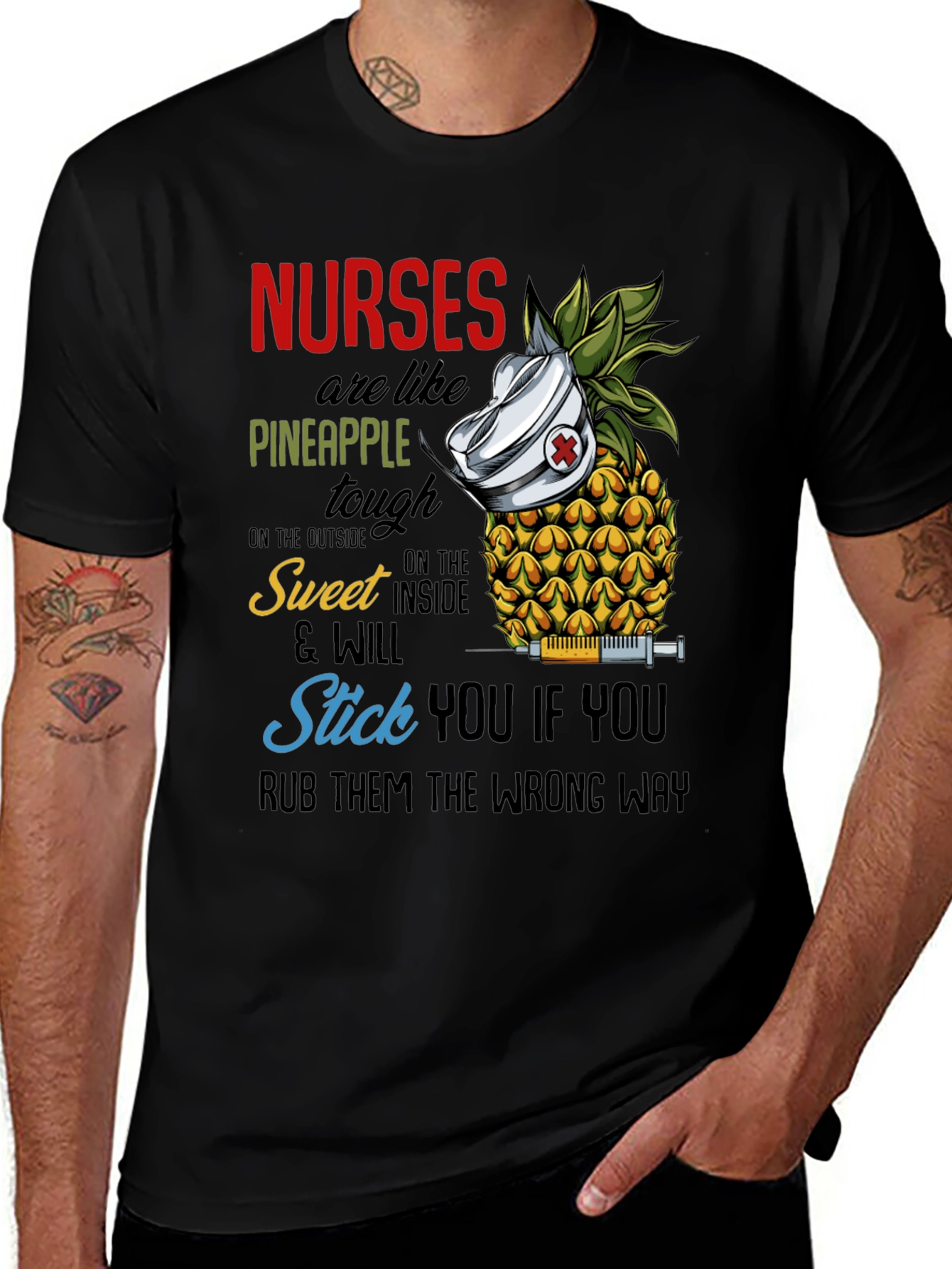 Nurses are Like Pineapple Graphic T-Shirt